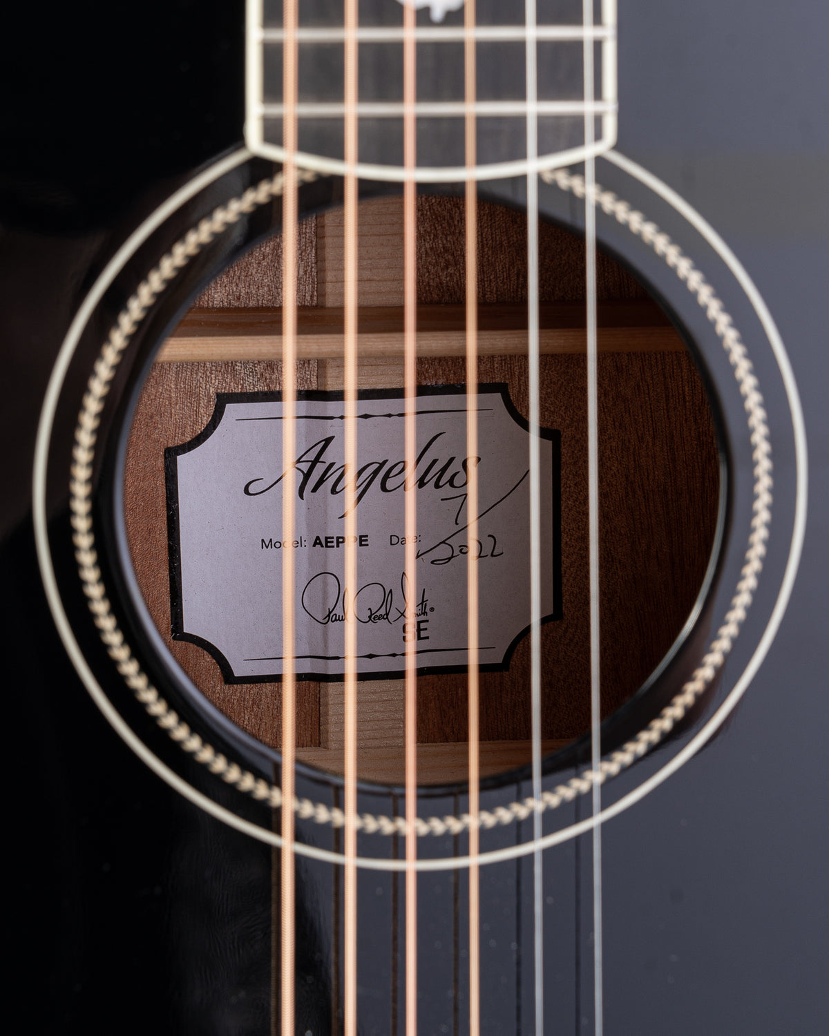 PRS SE A20E Angeles Black Top Acoustic Electric Guitar