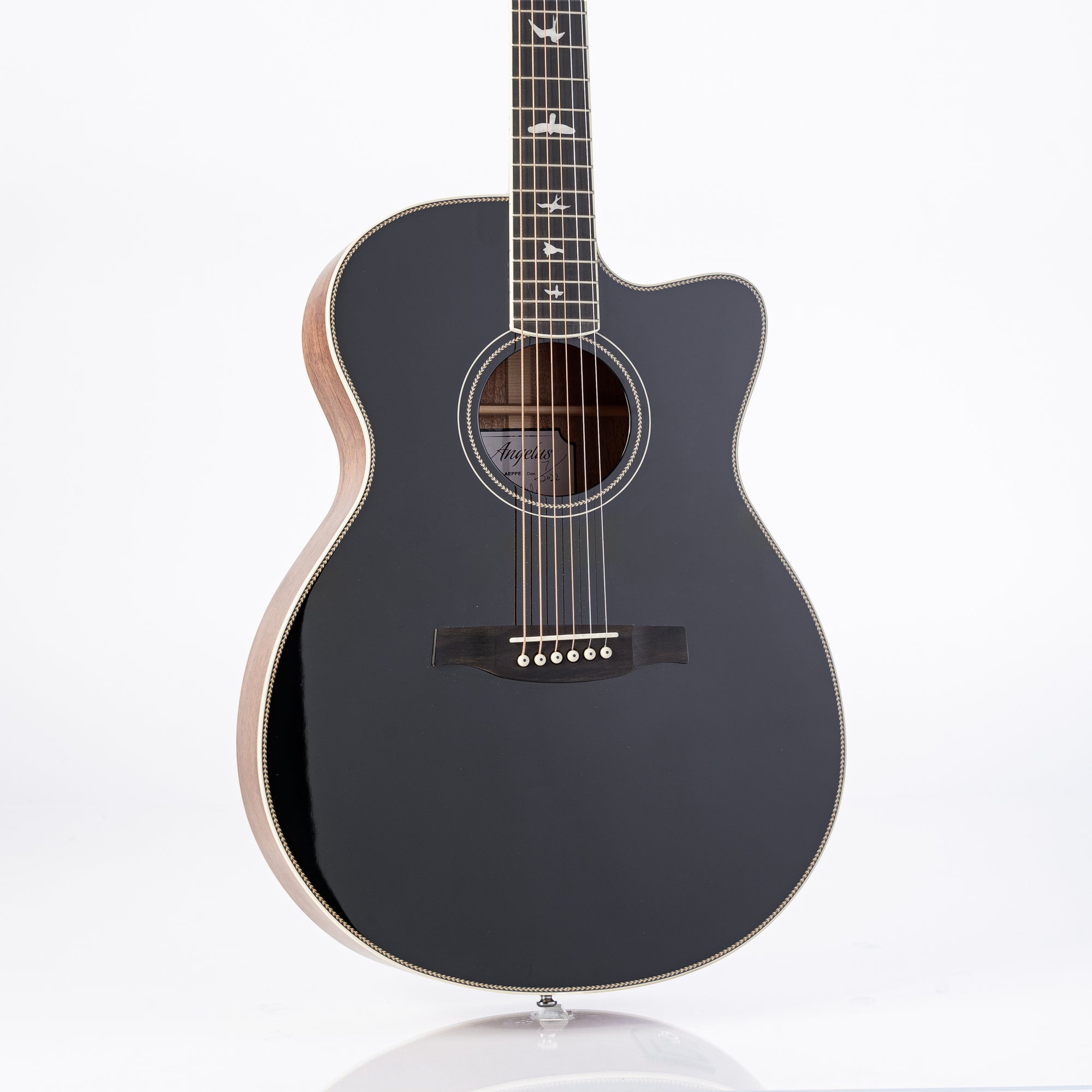 PRS SE A20E Angeles Black Top Acoustic Electric Guitar
