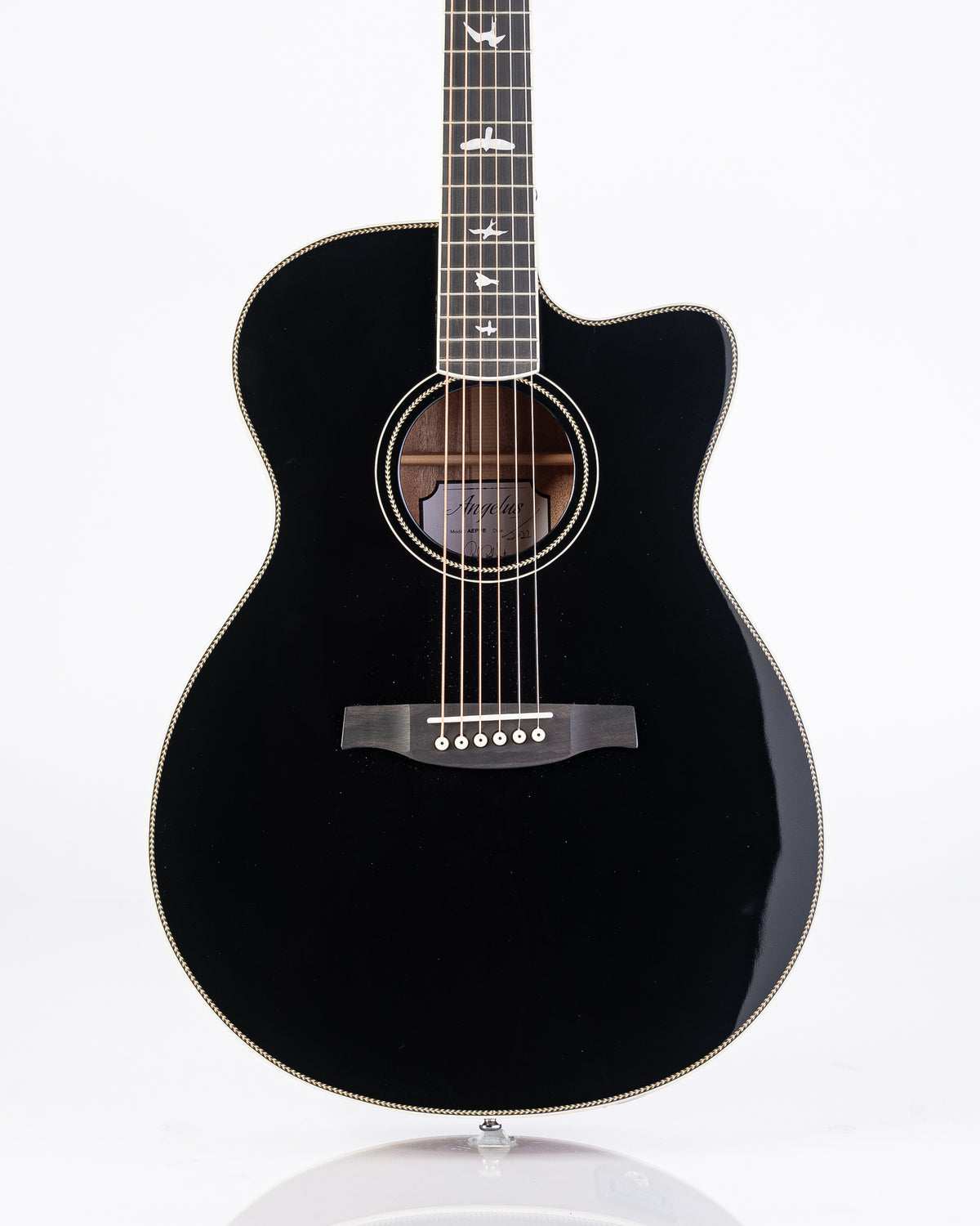 PRS SE A20E Angeles Black Top Acoustic Electric Guitar