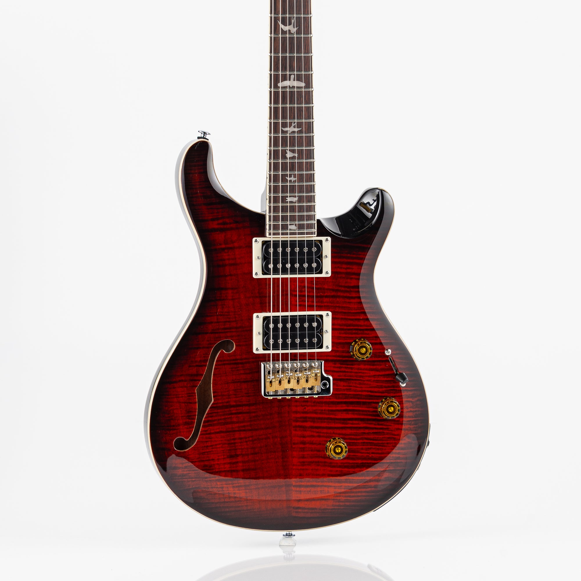 PRS SE Custom 24 Semi-Hollow Piezo Electric Guitar- Orange Tiger Smokeburst