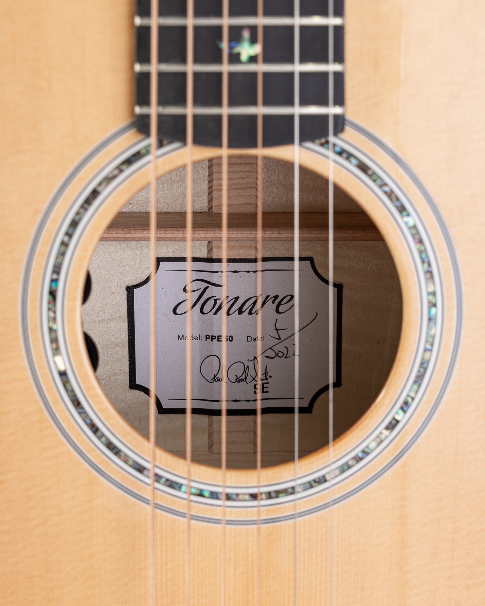 PRS SE P50E Parlor Acoustic Electric Guitar - Black Gold