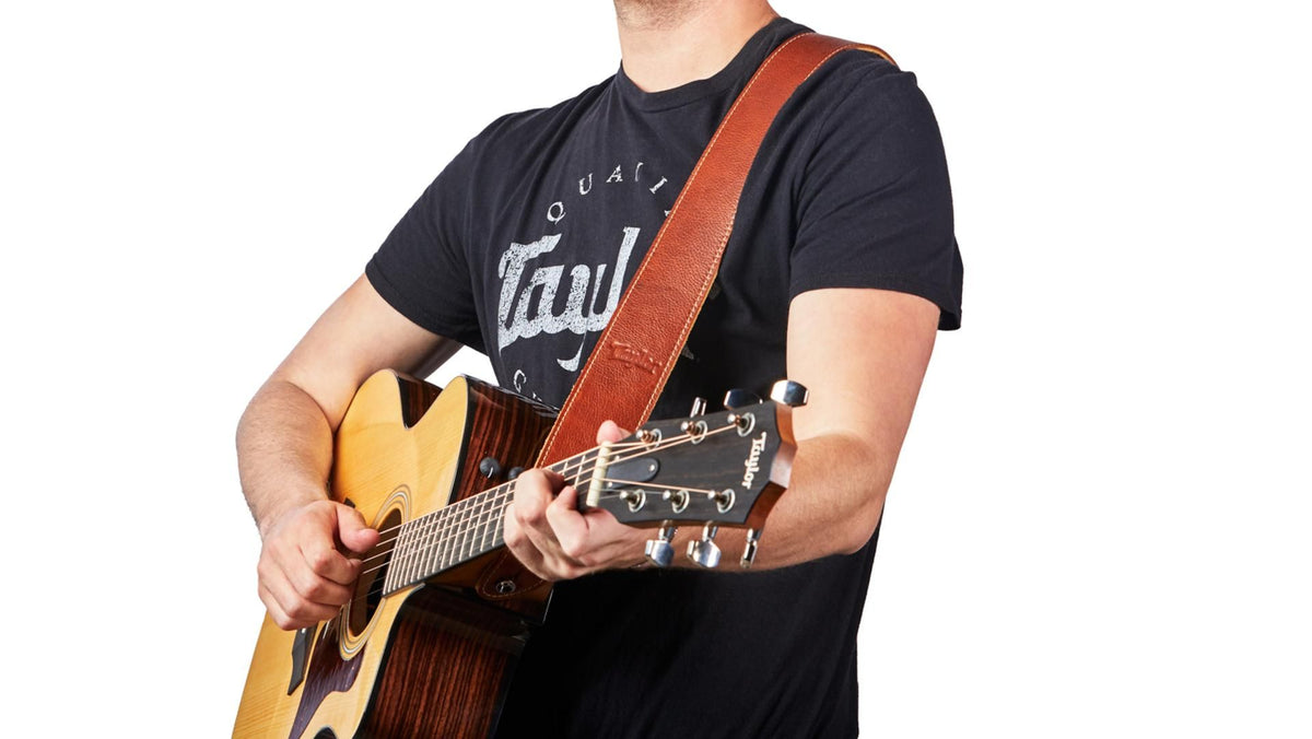 Taylor Leather Suede Back 2.5" Strap - Medium Brown