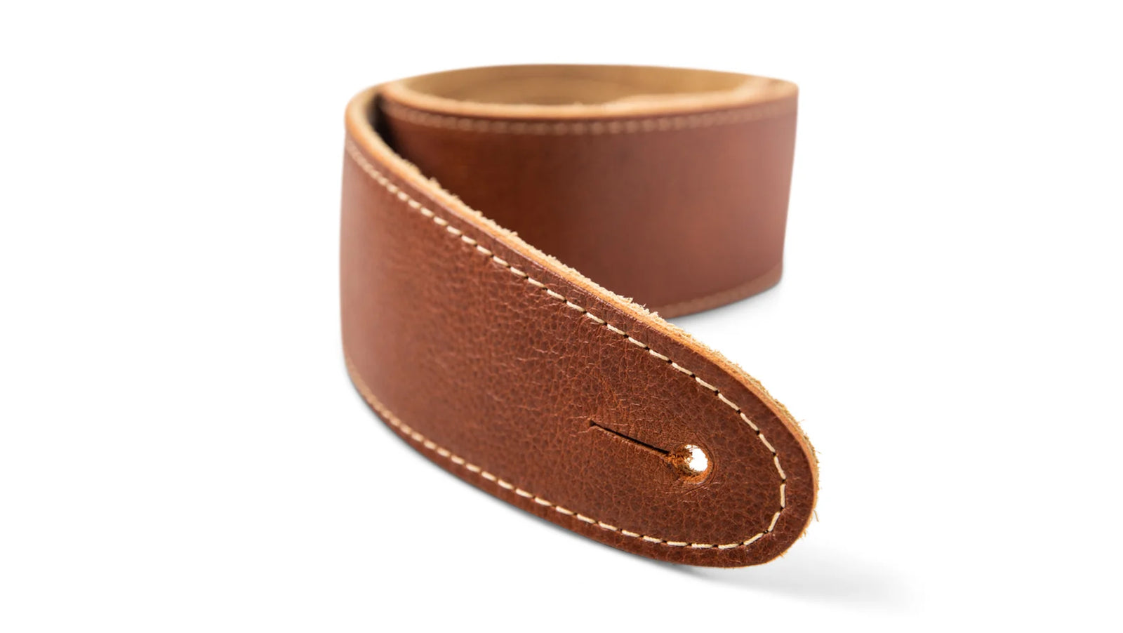 Taylor 2.5" Leather Guitar Strap - Suede Back Medium Brown