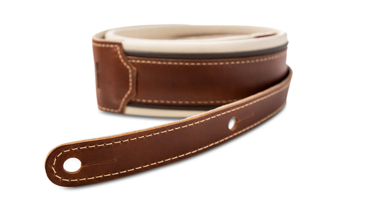 Taylor Renaissance 2.5" Leather Guitar Strap - Medium Brown