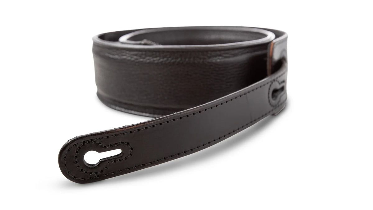 Taylor Nouveau 3" Embroidered Leather Guitar Strap - Black