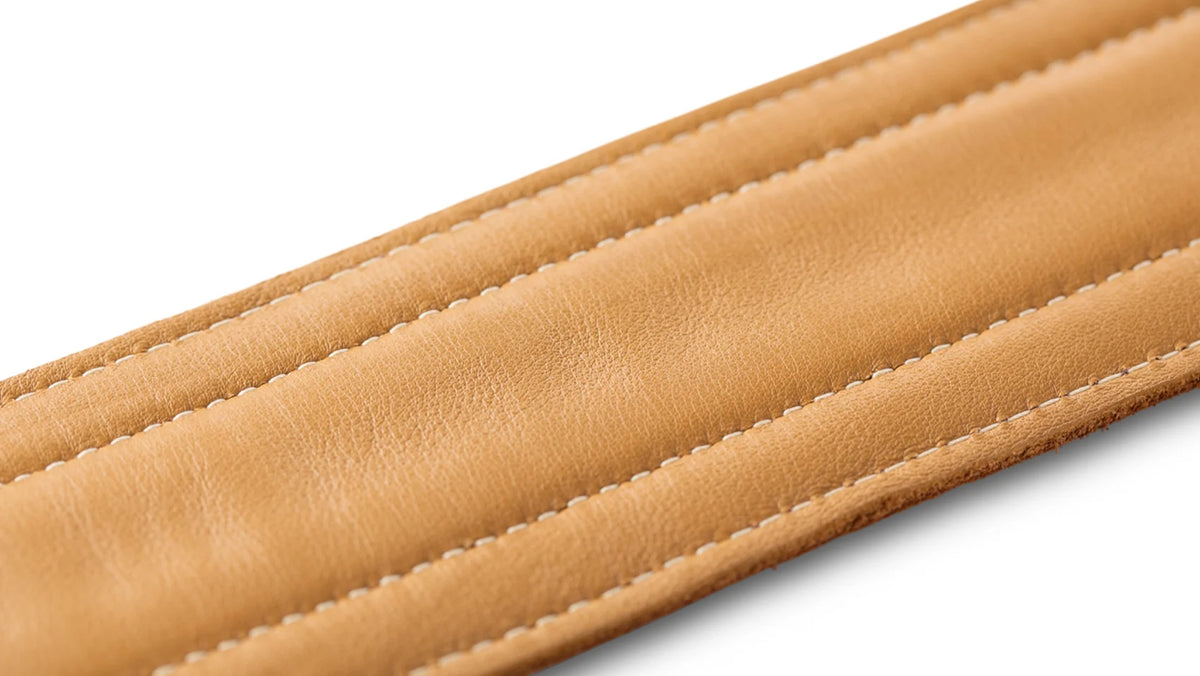 Taylor Spring Vine 2.5" Leather Guitar Strap - Medium Brown