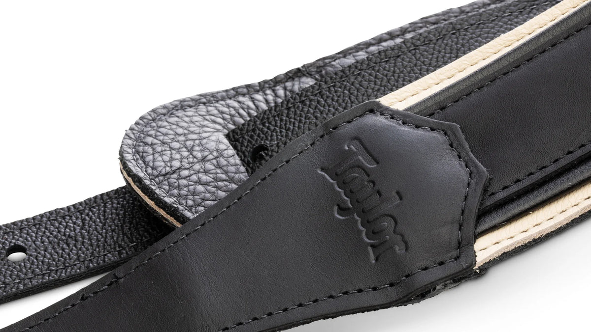 Taylor American Dream 2.5" Leather Guitar Strap - White/Black