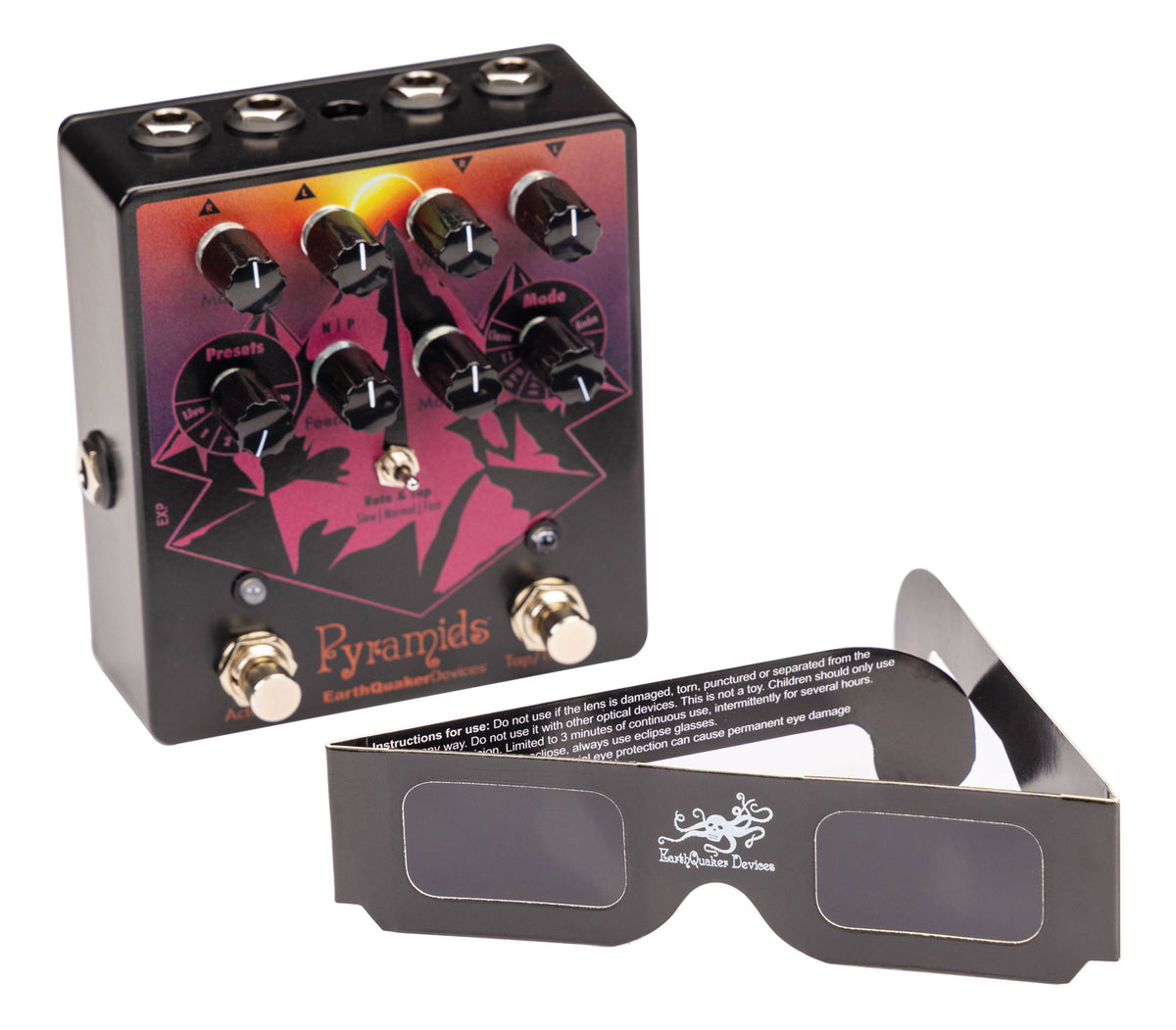 EarthQuaker Devices Pyramids Stereo Flanger Limited Edition Solar Eclipse
