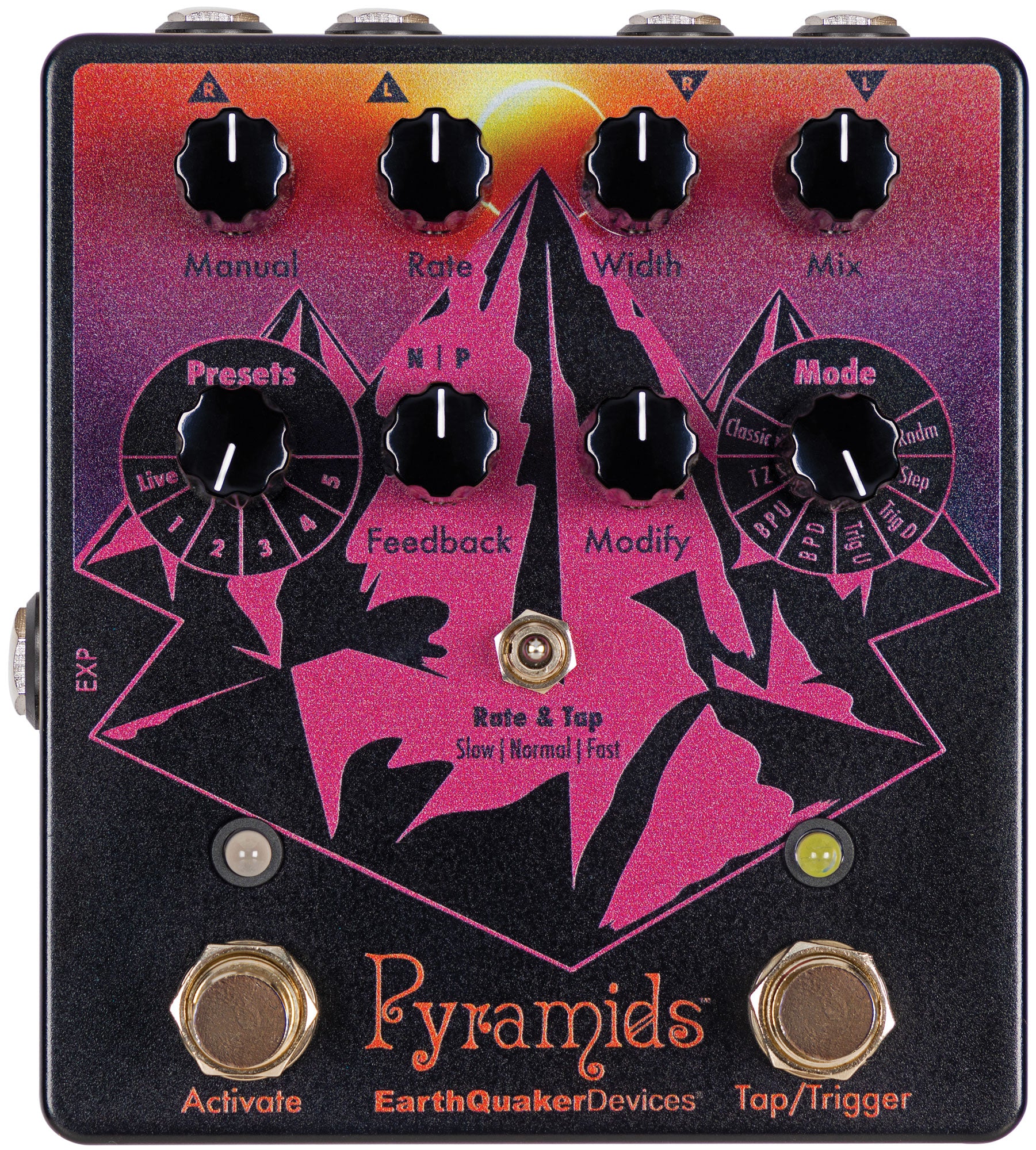 EarthQuaker Devices Pyramids Stereo Flanger Limited Edition Solar Eclipse
