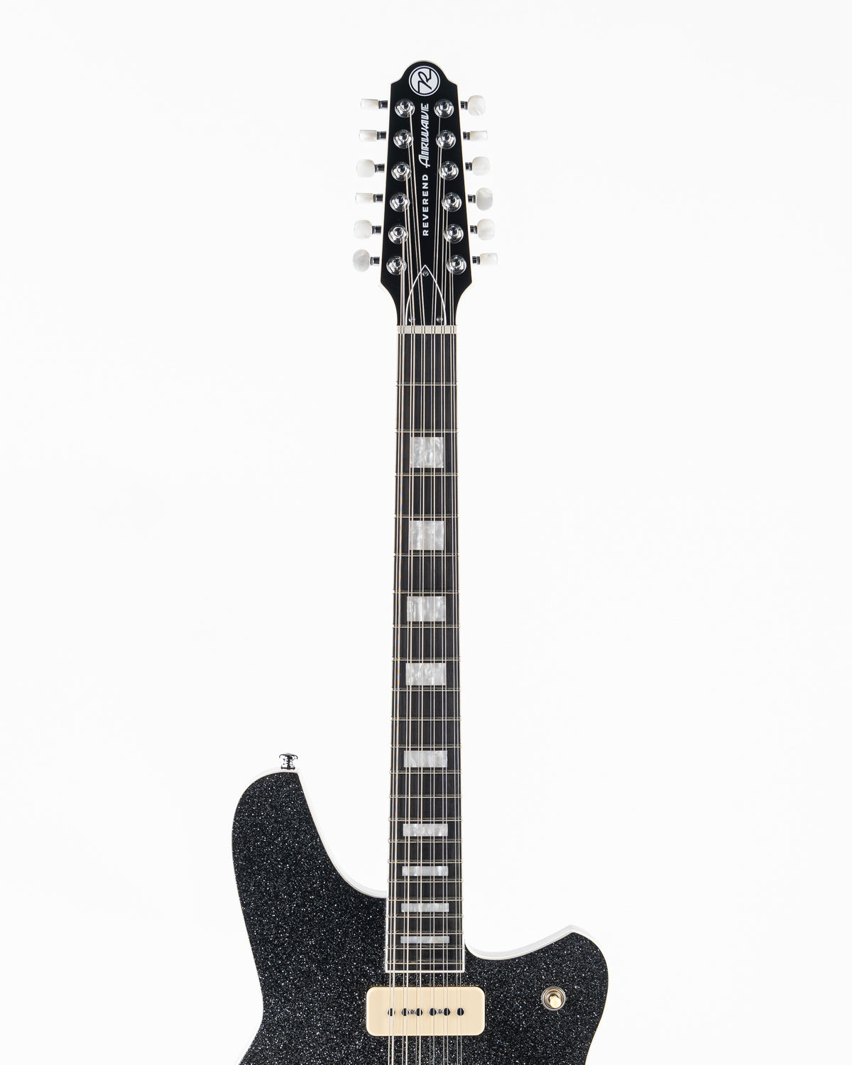 Reverend Bolt-On Series Airwave 12 Semi-Hollow Electric Guitar - Black Sparkle