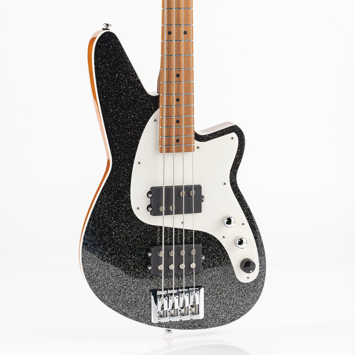 Reverend Bolt-On Series Mercalli 4 Electric Bass - Black Sparkle