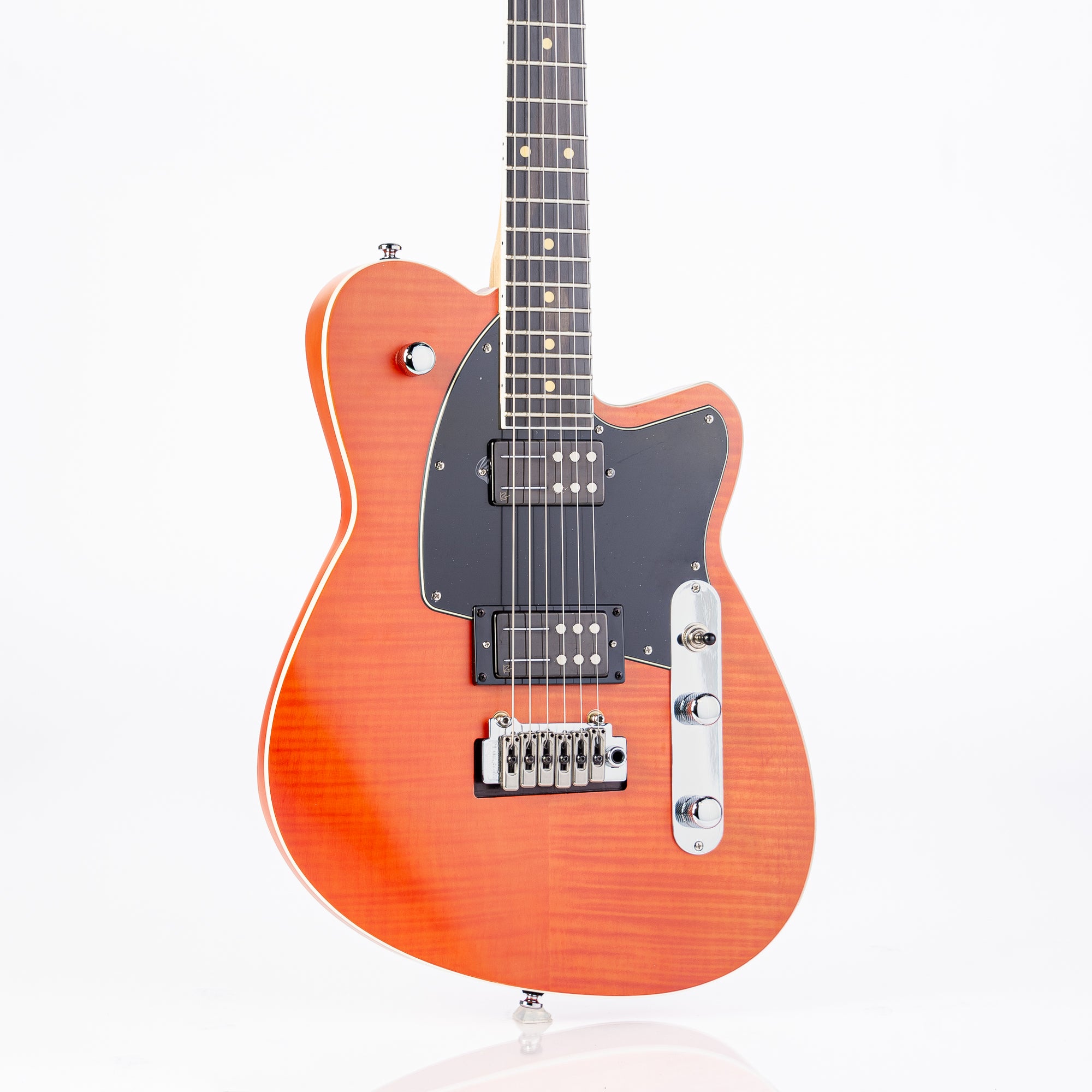 Reverend Reeves Gabrels Signature Model Electric Guitar- Satin Orange Flame Maple