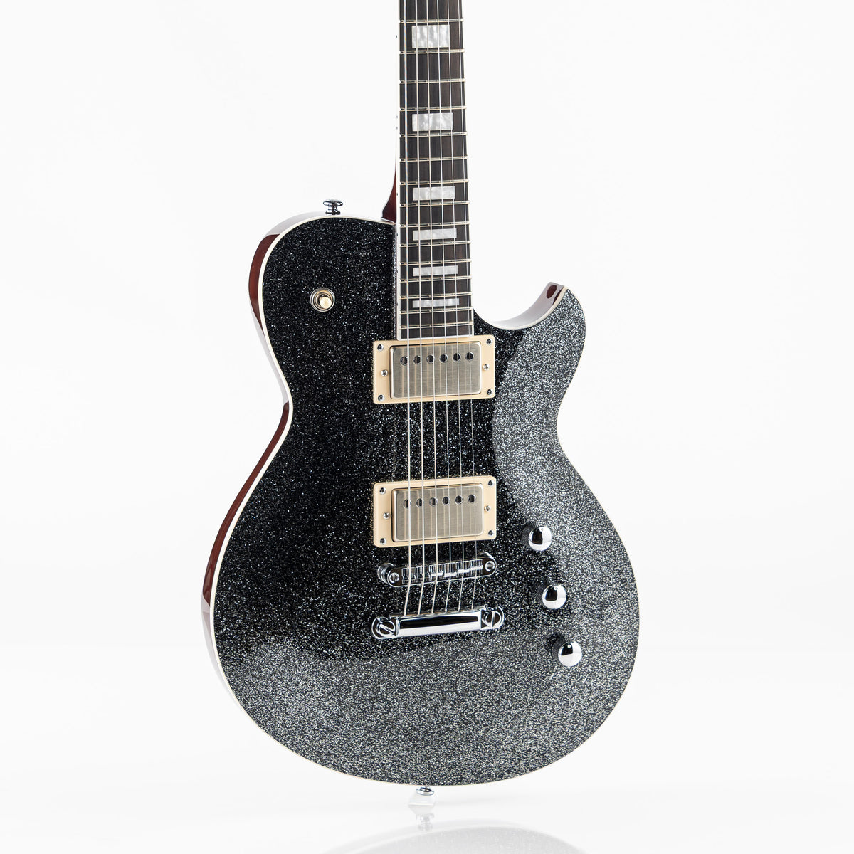 Reverend Set-Neck Series Roundhouse HH Electric Guitar - Black Sparkle