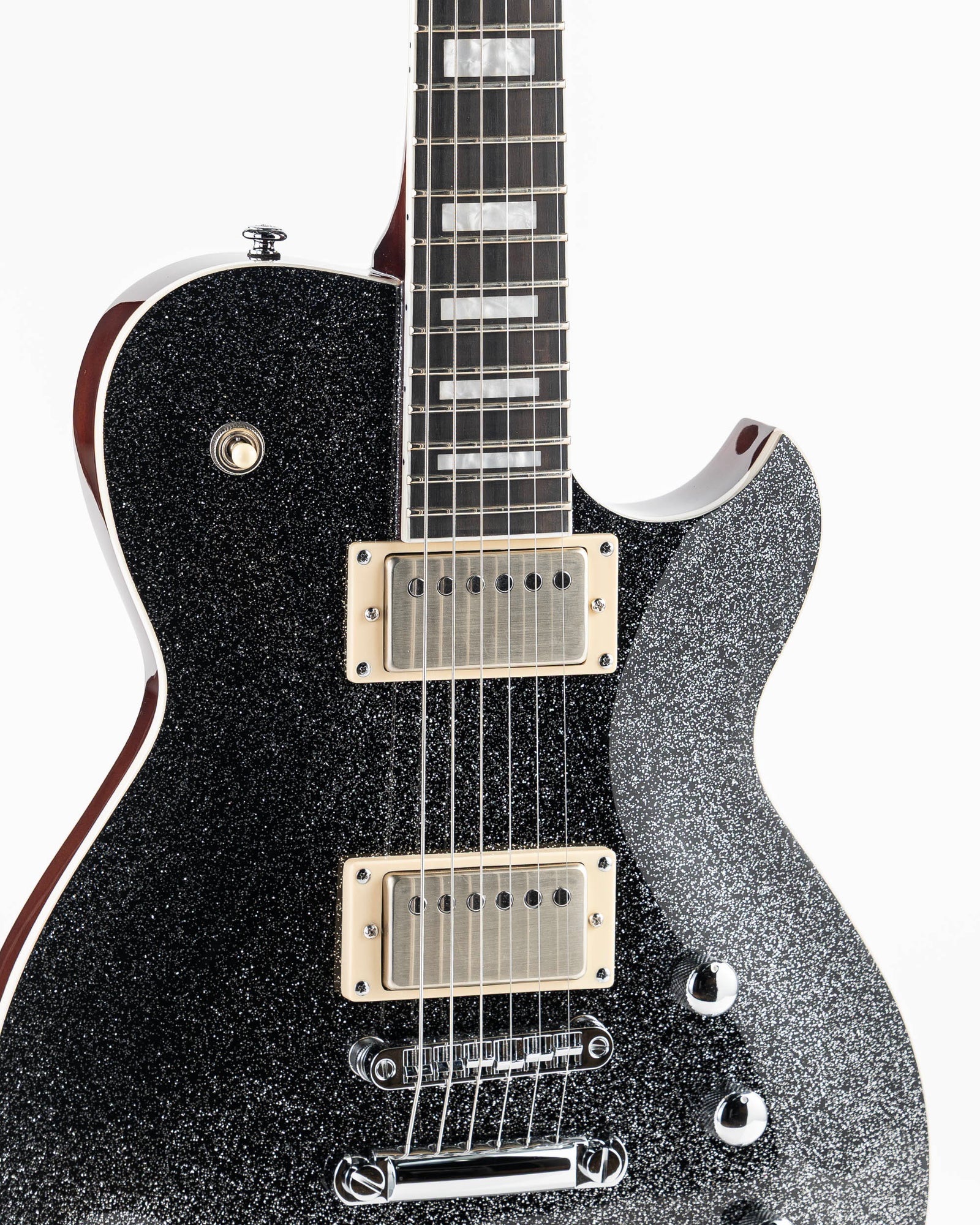 Reverend Set-Neck Series Roundhouse HH Electric Guitar - Black Sparkle