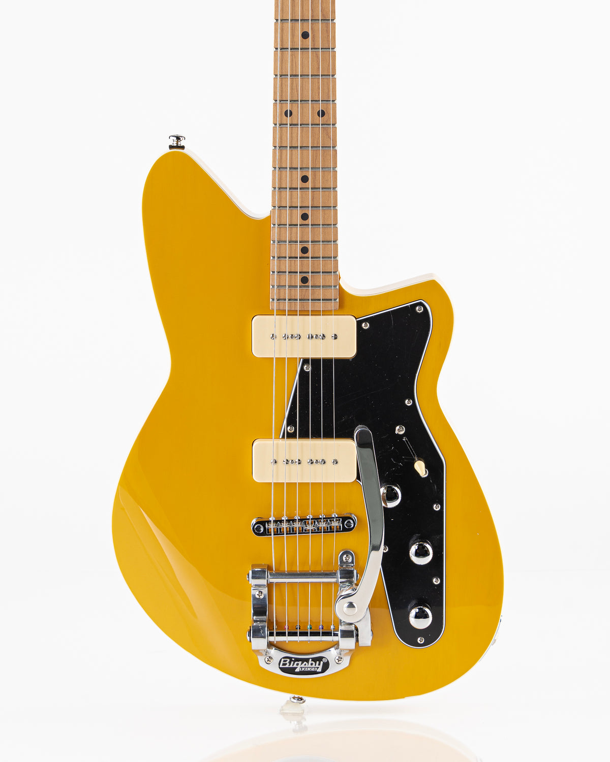 Reverend Bolt-On Series Jetstream 290 Bigsby Electric Guitar - Transparent Vintage Yellow