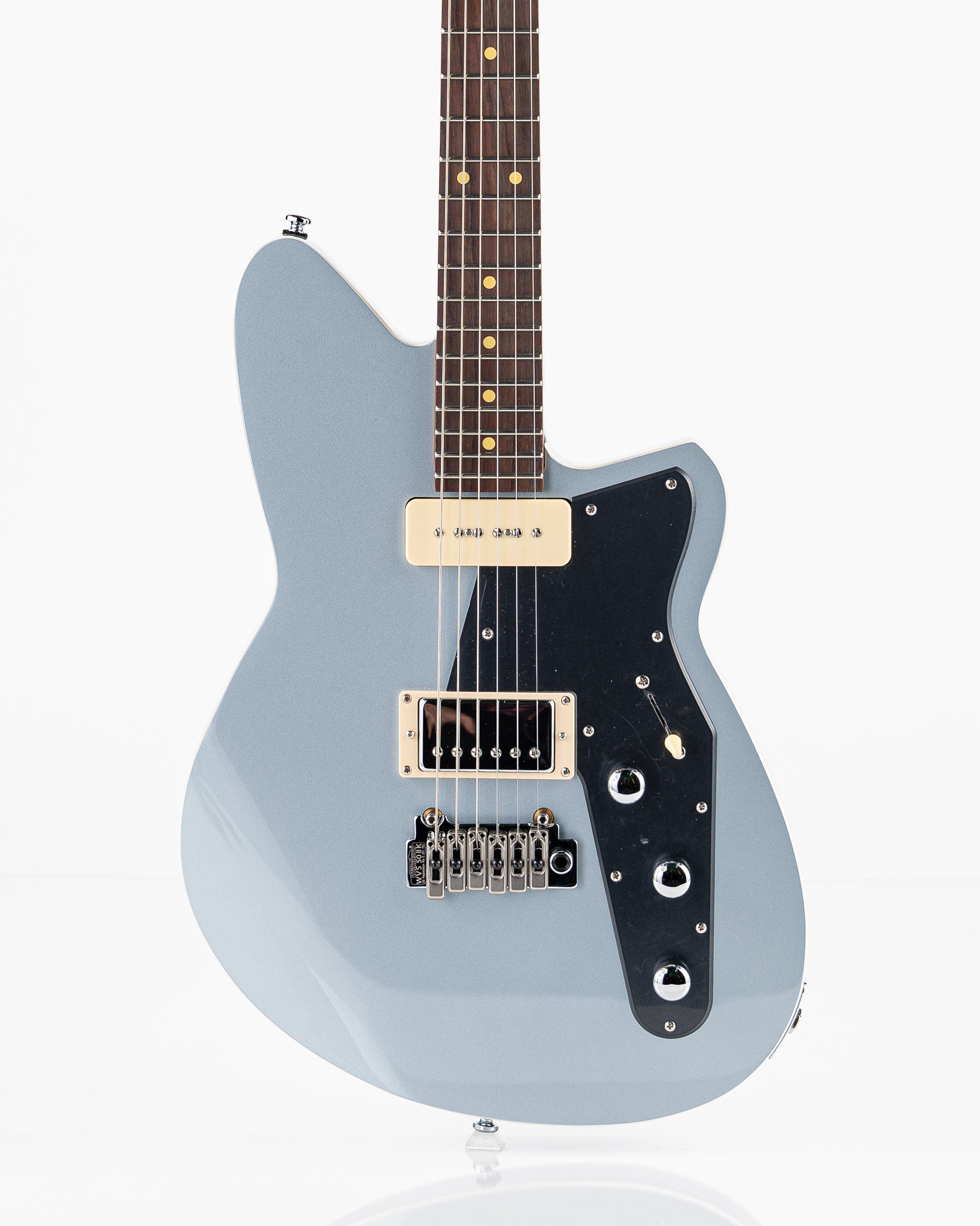 Reverend Bolt-On Series Double Agent W Electric Guitar - Metallic Silver Freeze