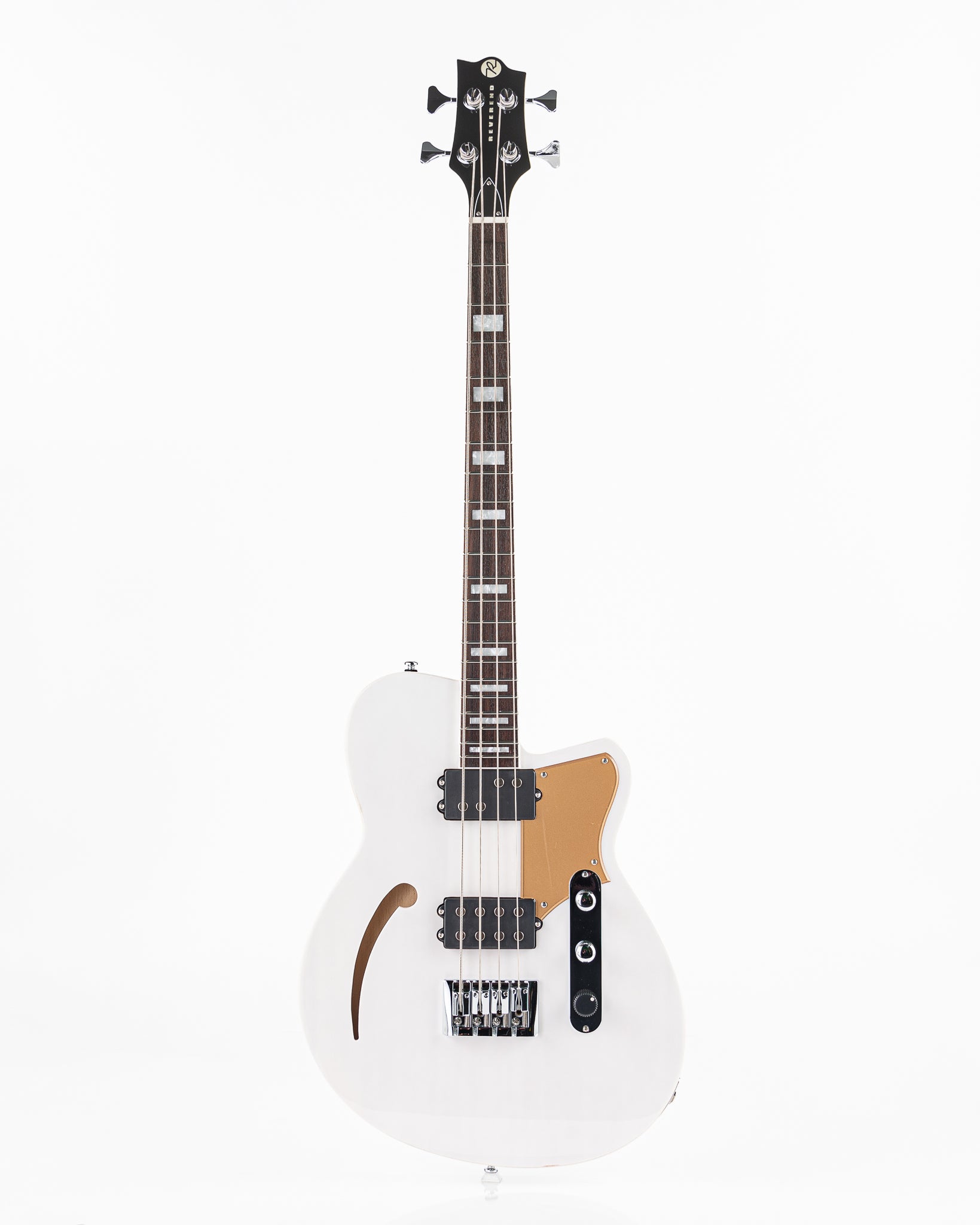 Reverend Set-Neck Series Dub King Electric Bass - Transparent White