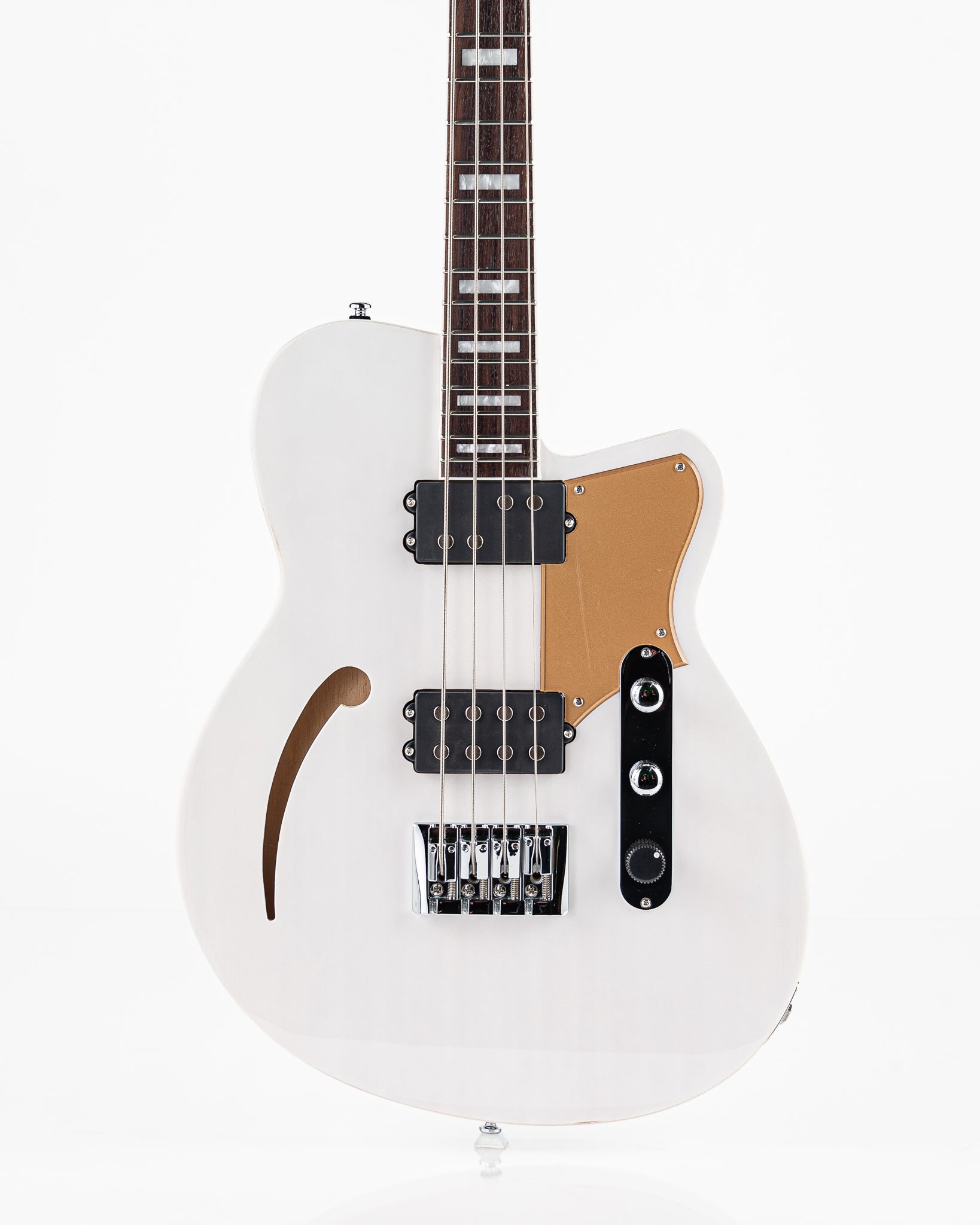 Reverend Set-Neck Series Dub King Electric Bass - Transparent White