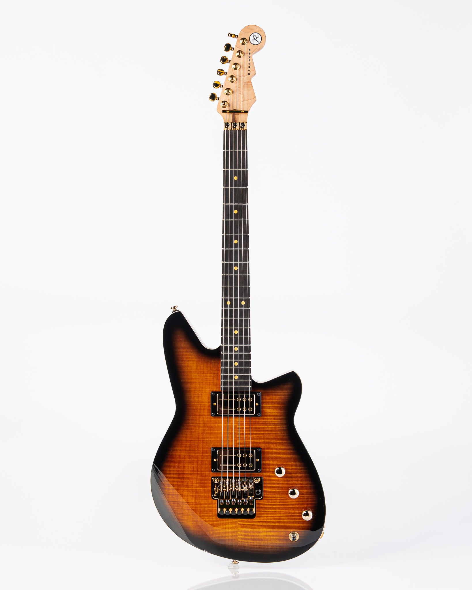 Reverend Bolt-On Series Kingbolt RA FM Floyd Electric Guitar - Coffee Burst Flame Maple