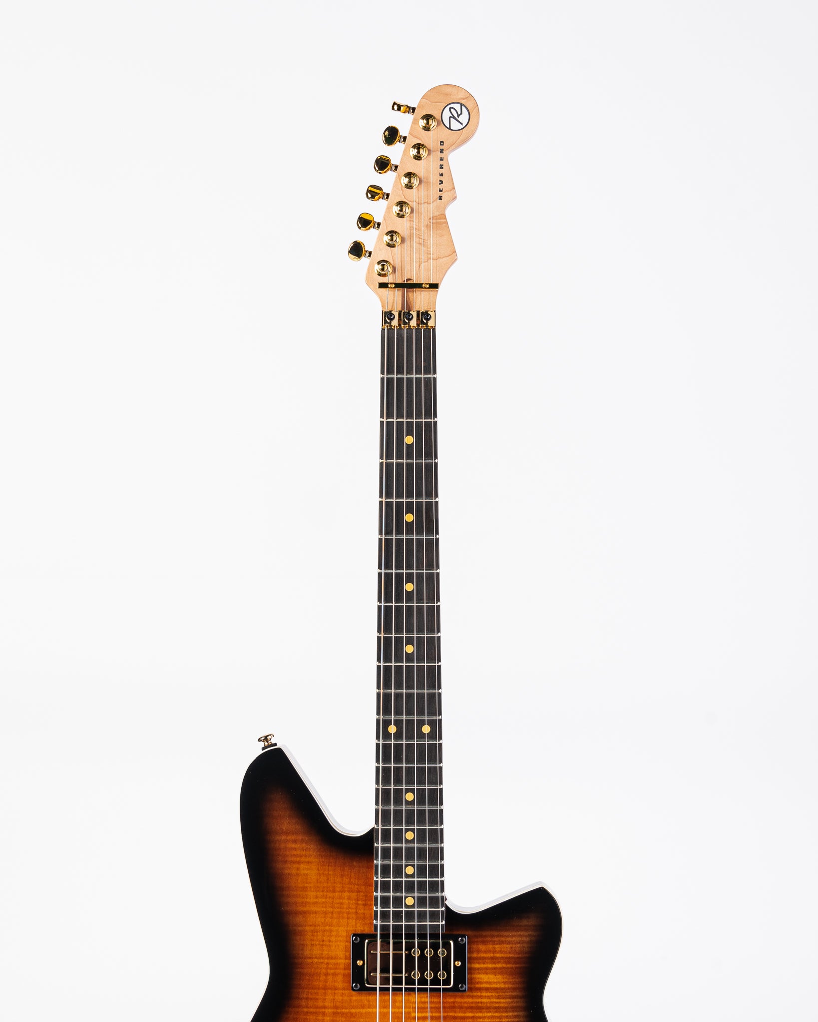 Reverend Bolt-On Series Kingbolt RA FM Floyd Electric Guitar - Coffee Burst Flame Maple