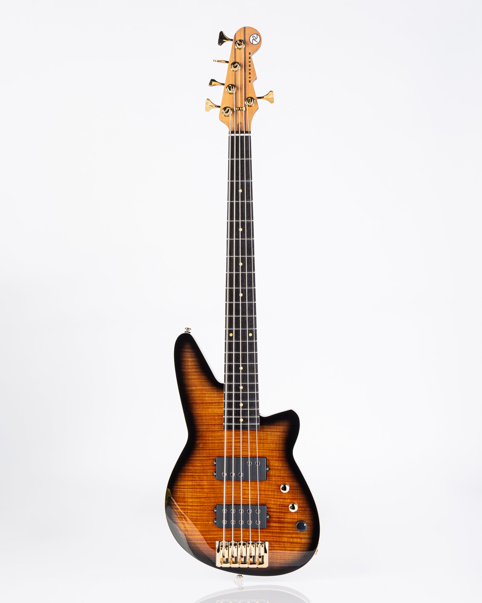 Reverend Bolt-On Series Mercalli 5 FM 5-String Electric Bass - Coffee Burst Flame Maple