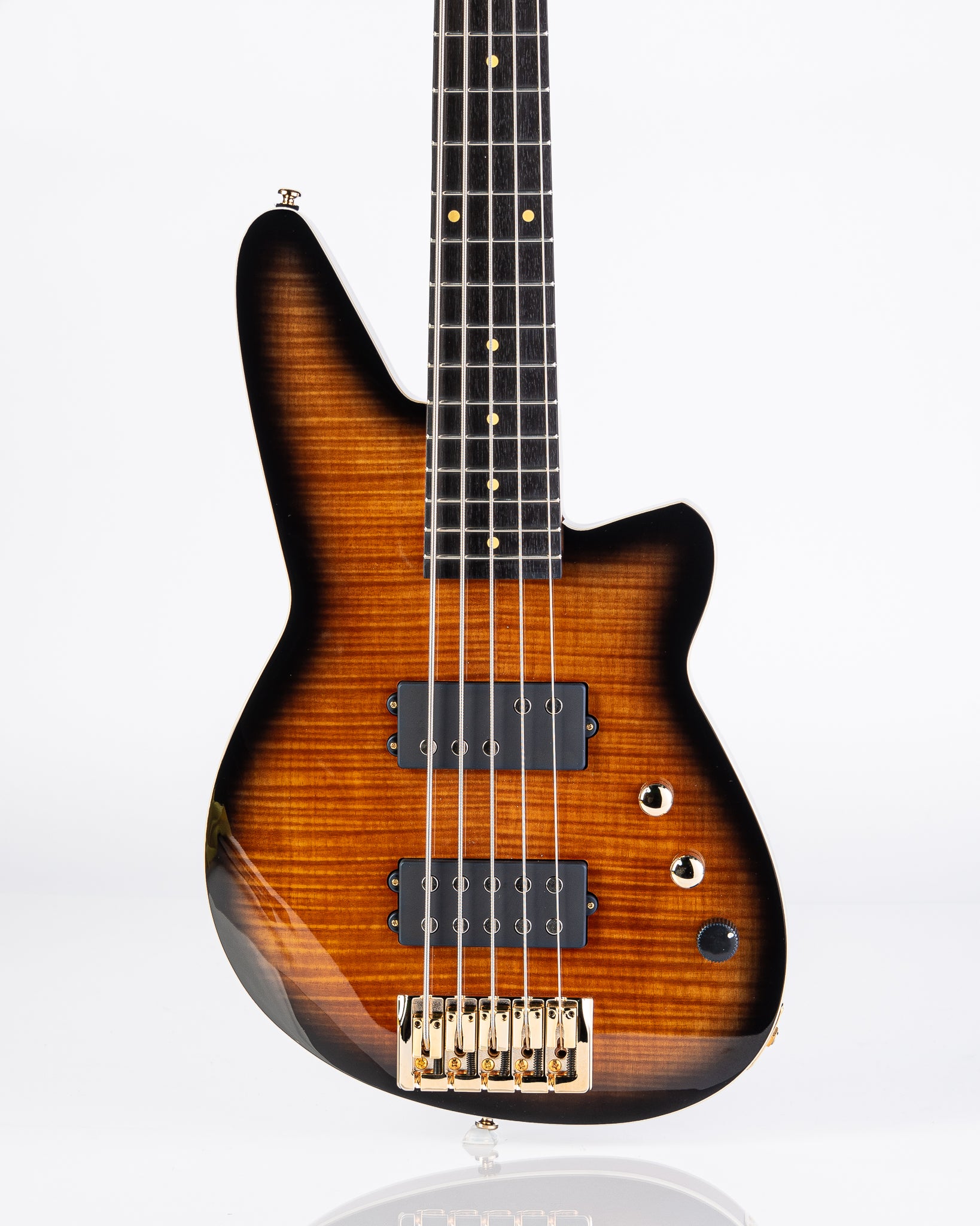 Reverend Bolt-On Series Mercalli 5 FM 5-String Electric Bass - Coffee Burst Flame Maple