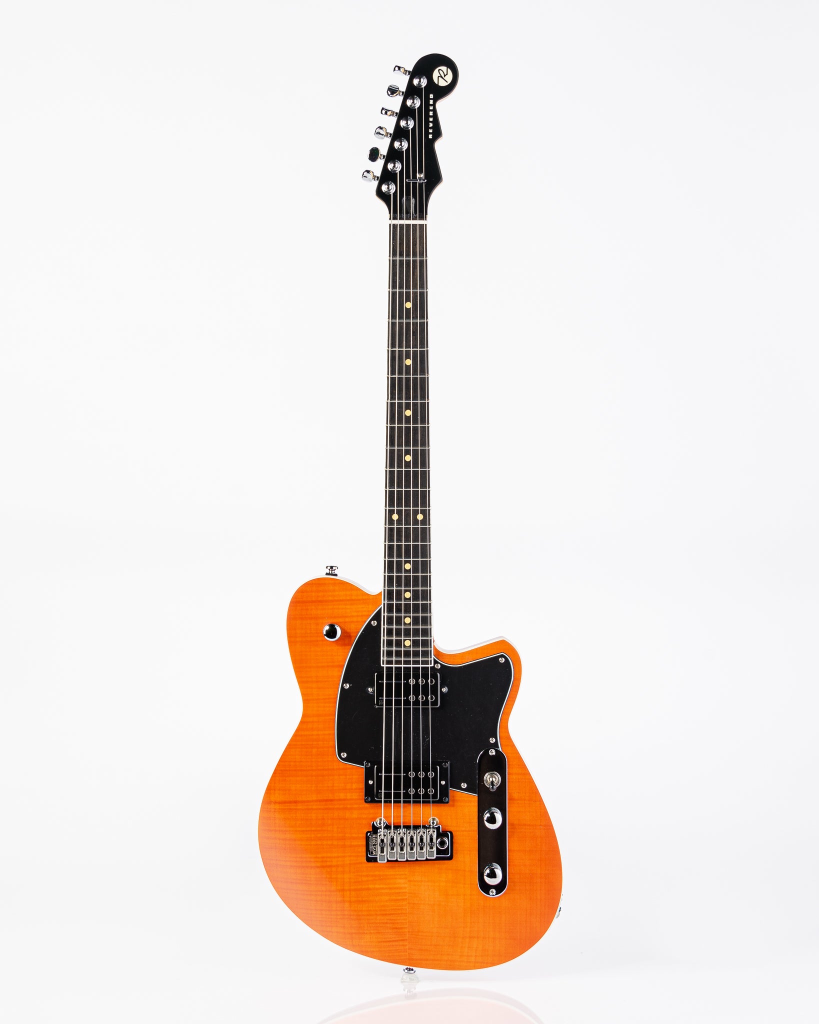 Reverend Signature Series Reeves Gabrels Signature Model Electric Guitar - Satin Orange Flame Maple