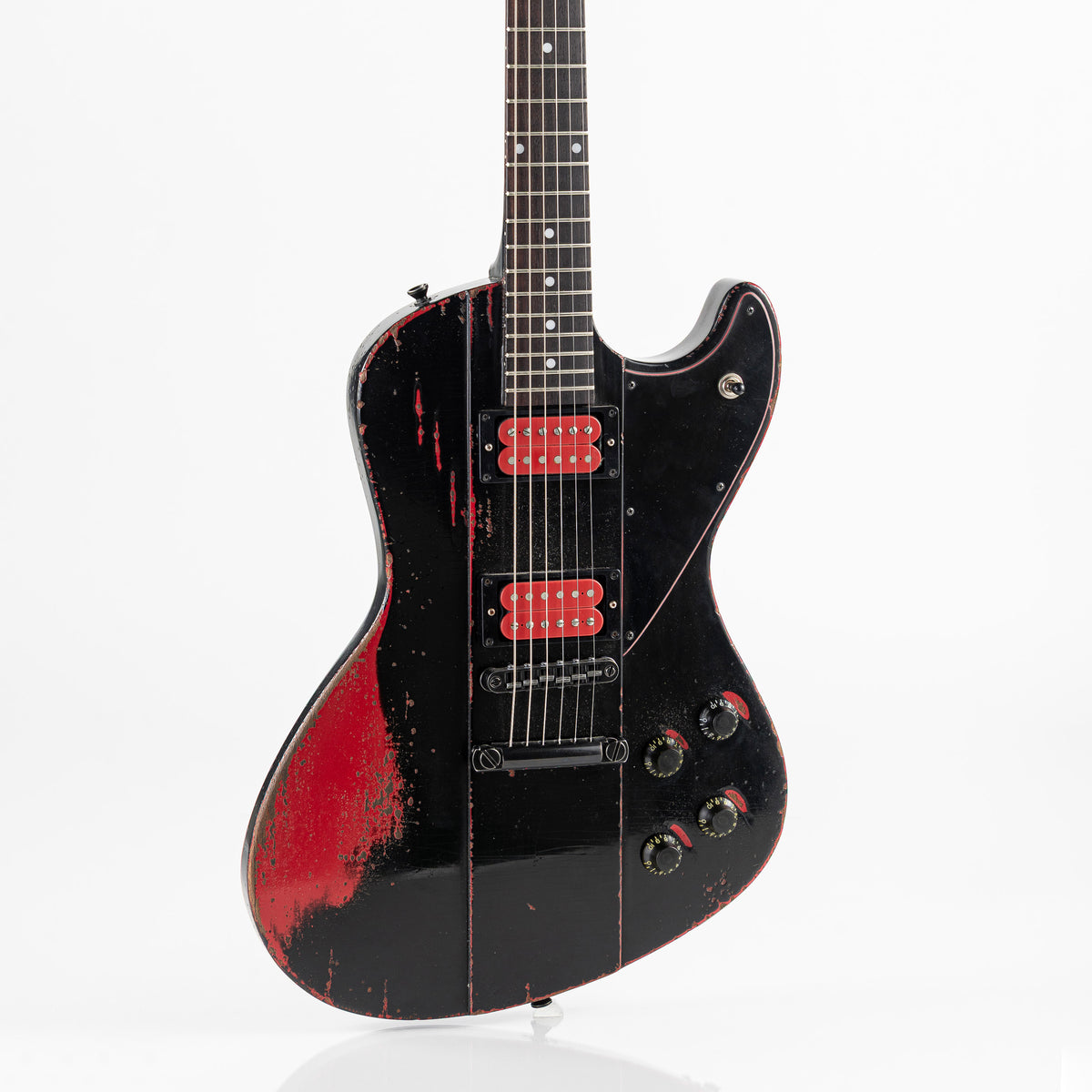 Rock N' Roll Relics Revenge "Lucifer" Electric Guitar - Black Over Dakota Red