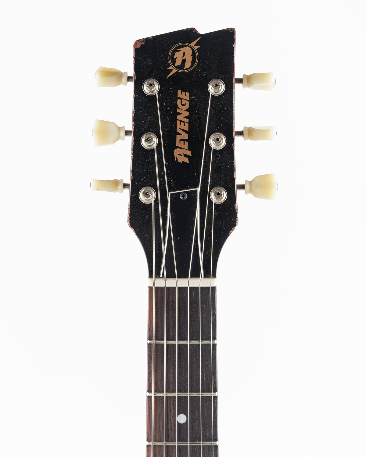 Rock N' Roll Relics Revenge "Lucifer" Electric Guitar - Black Over Dakota Red