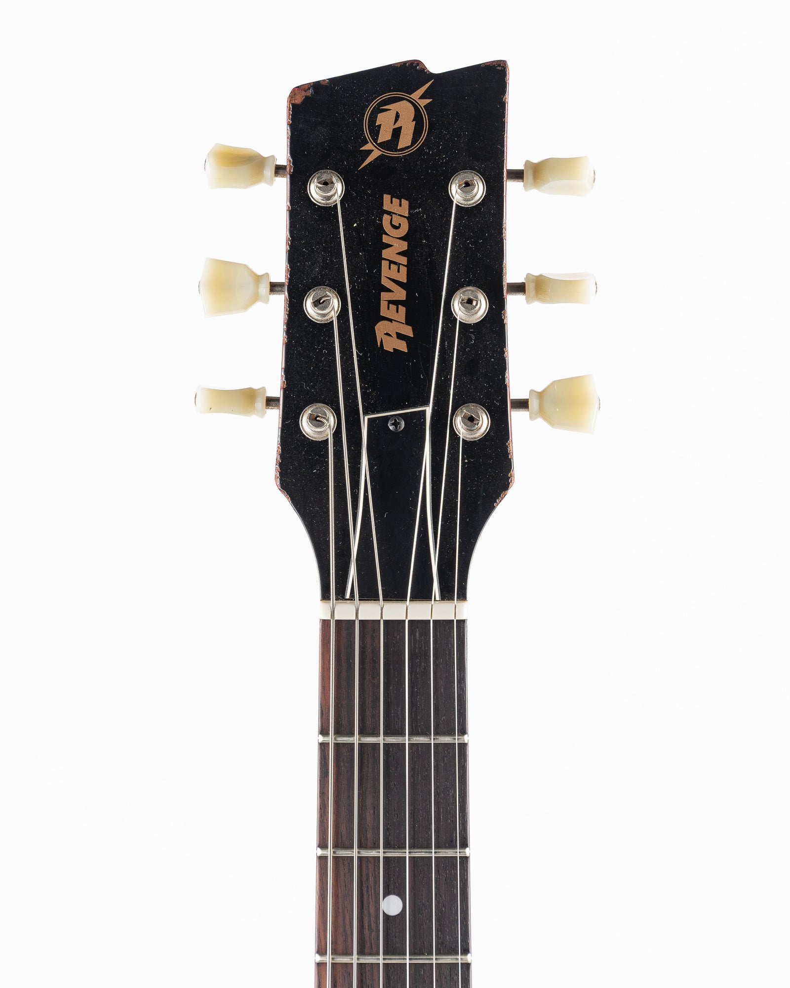 Rock N' Roll Relics Revenge "Lucifer" Electric Guitar - Black Over Dakota Red