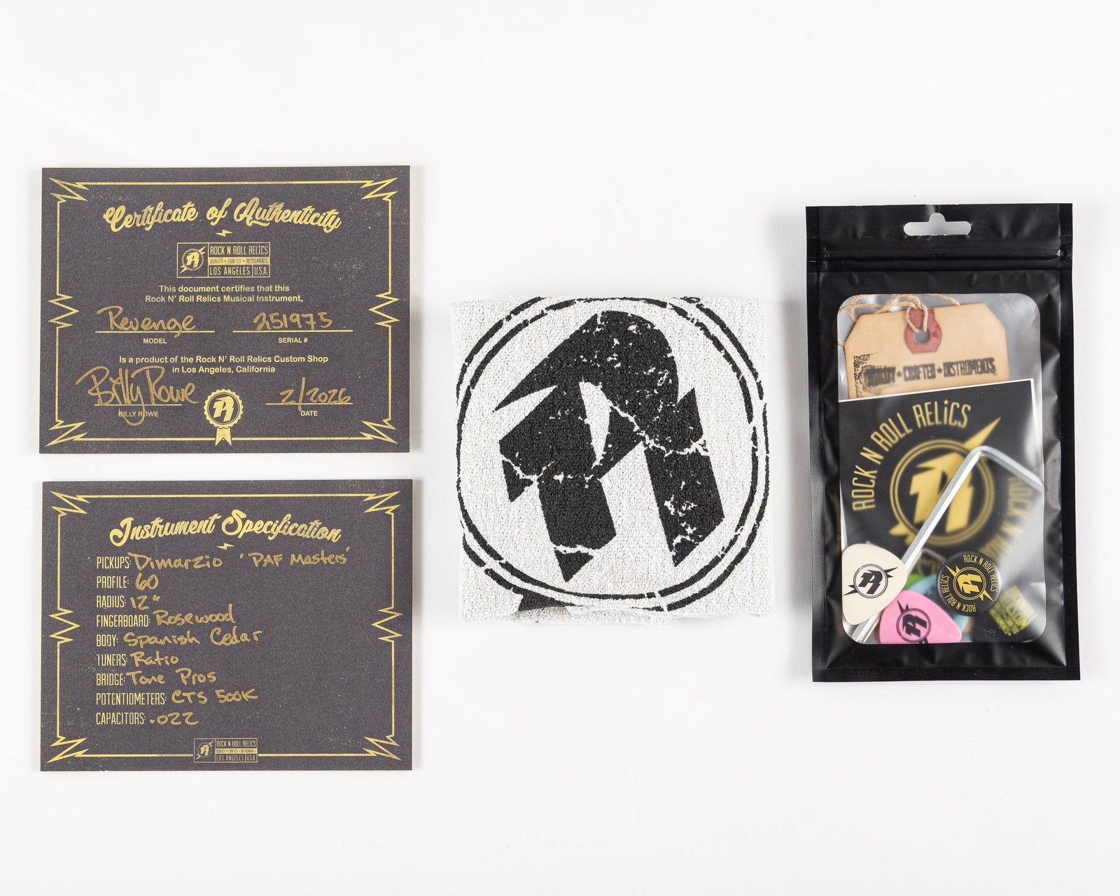 Rock N' Roll Relics Revenge "Lucifer" Electric Guitar - Black Over Dakota Red