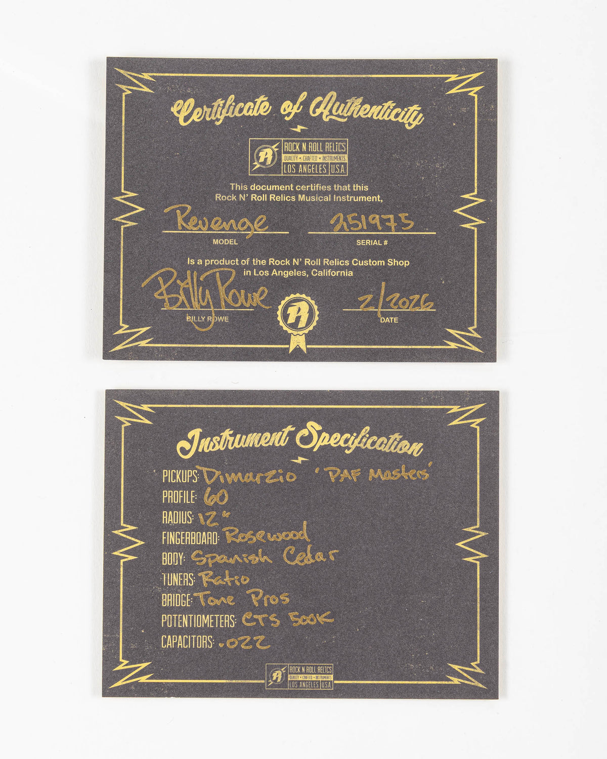 Rock N' Roll Relics Revenge "Lucifer" Electric Guitar - Black Over Dakota Red