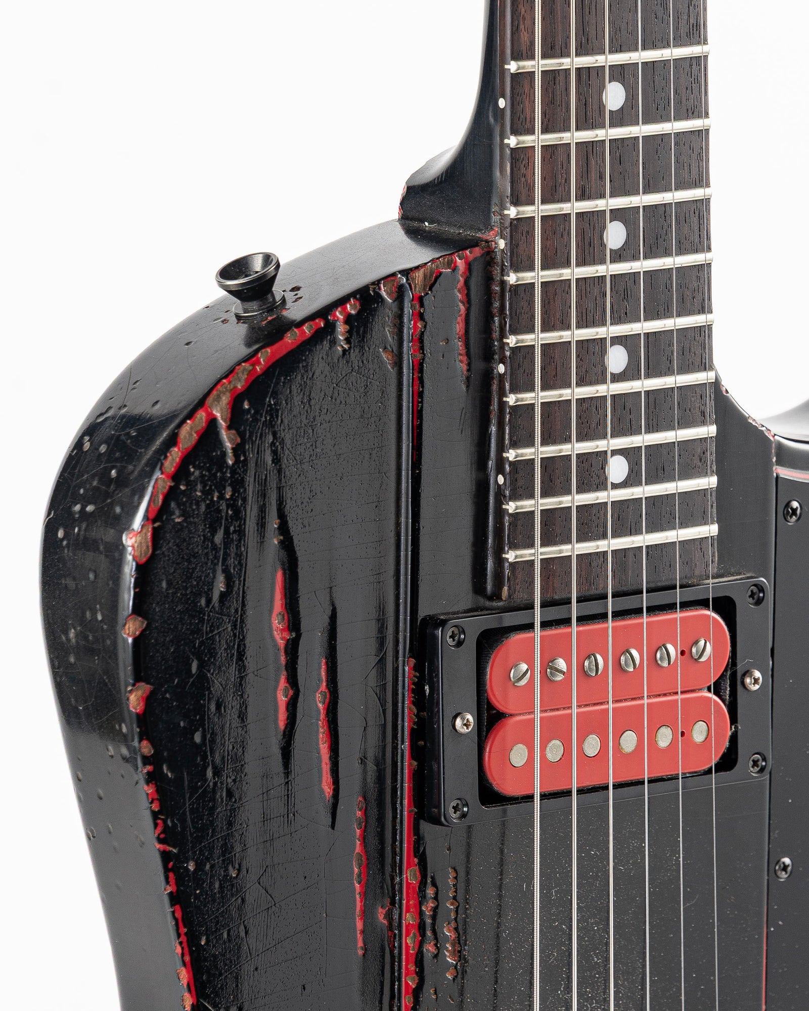 Rock N' Roll Relics Revenge "Lucifer" Electric Guitar - Black Over Dakota Red