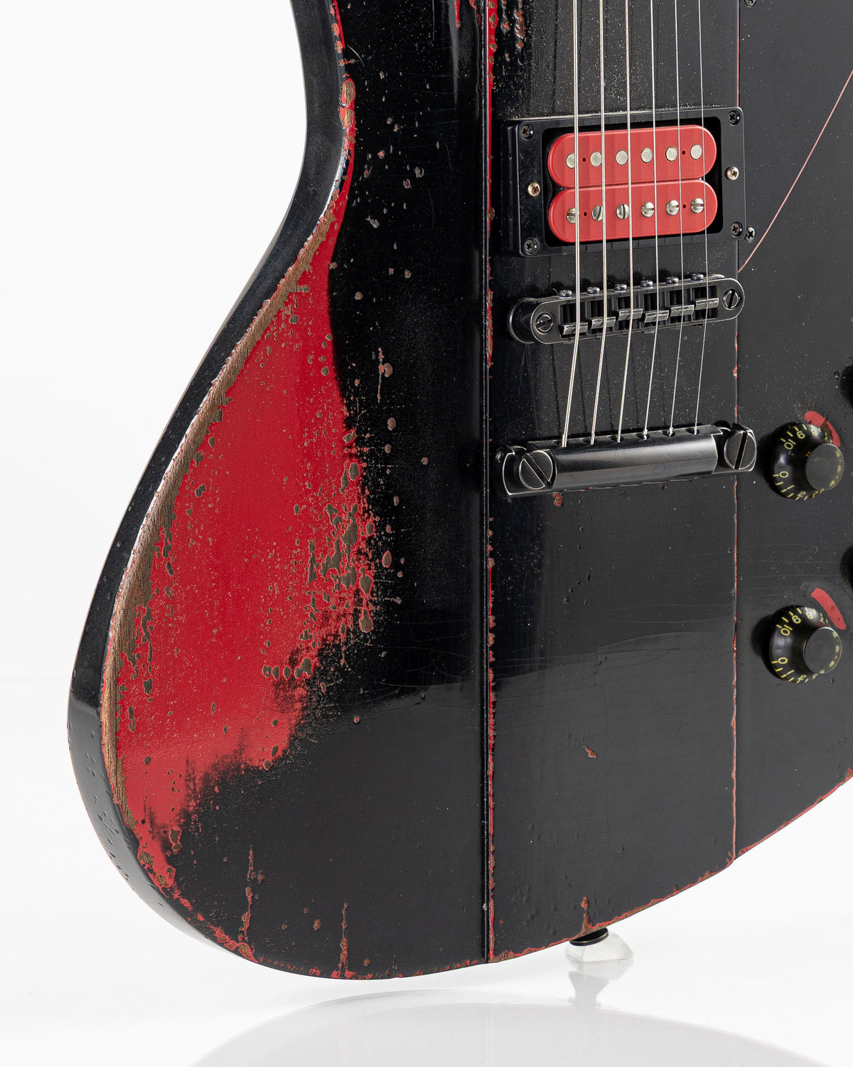 Rock N' Roll Relics Revenge "Lucifer" Electric Guitar - Black Over Dakota Red