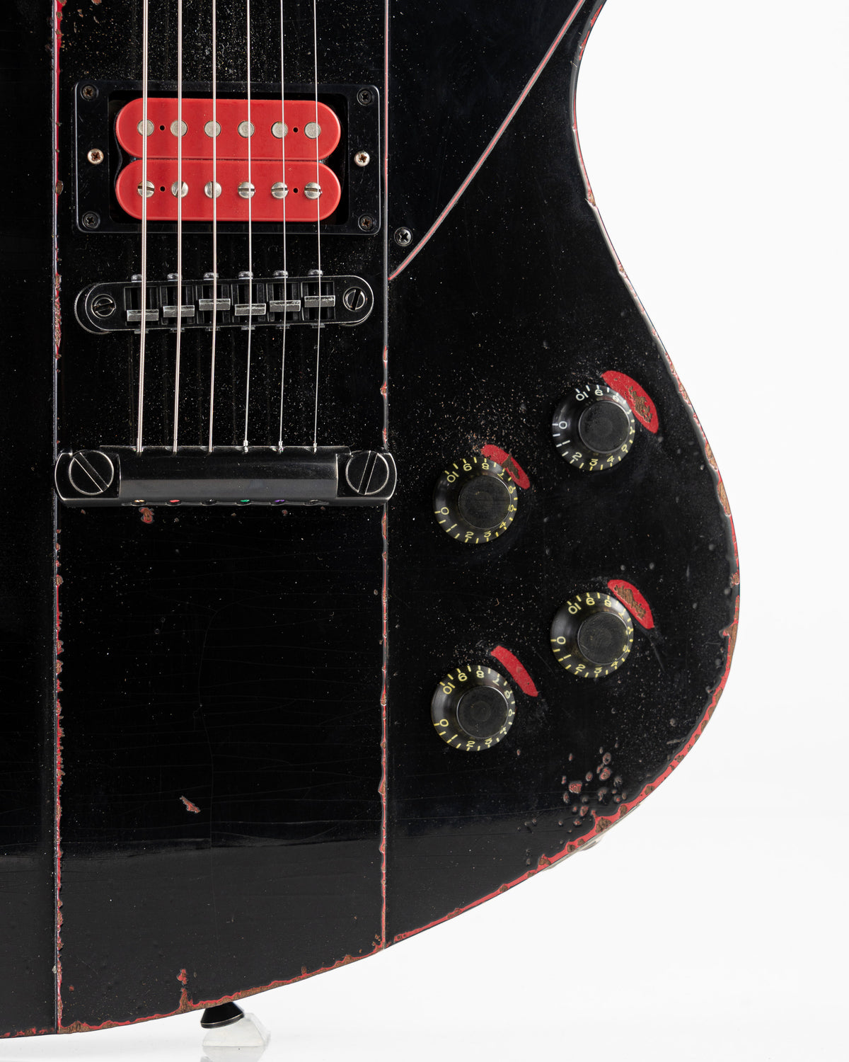 Rock N' Roll Relics Revenge "Lucifer" Electric Guitar - Black Over Dakota Red