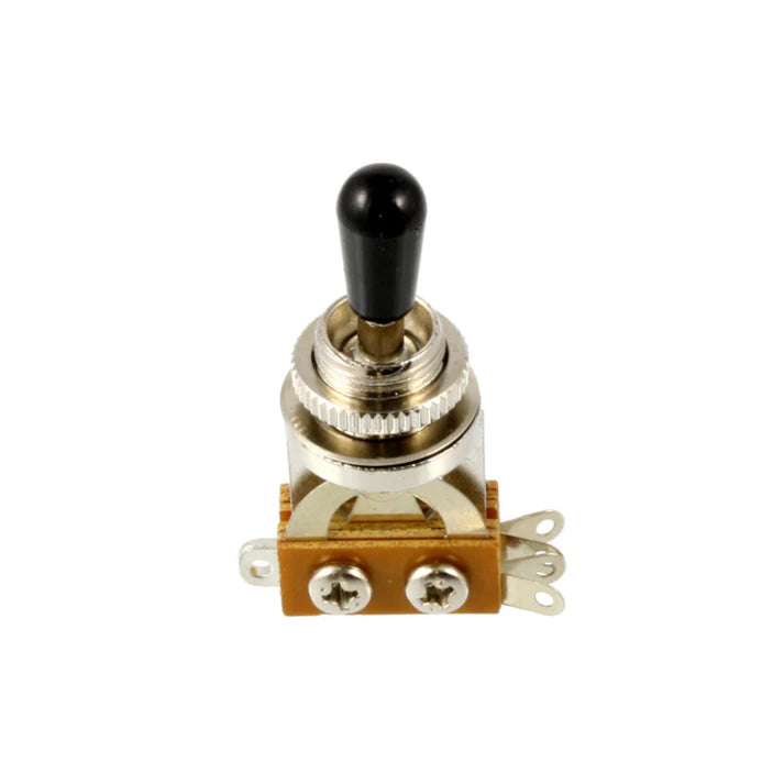 Allparts - Short Toggle Switch - Chrome With Black Tip - EP-4364-000