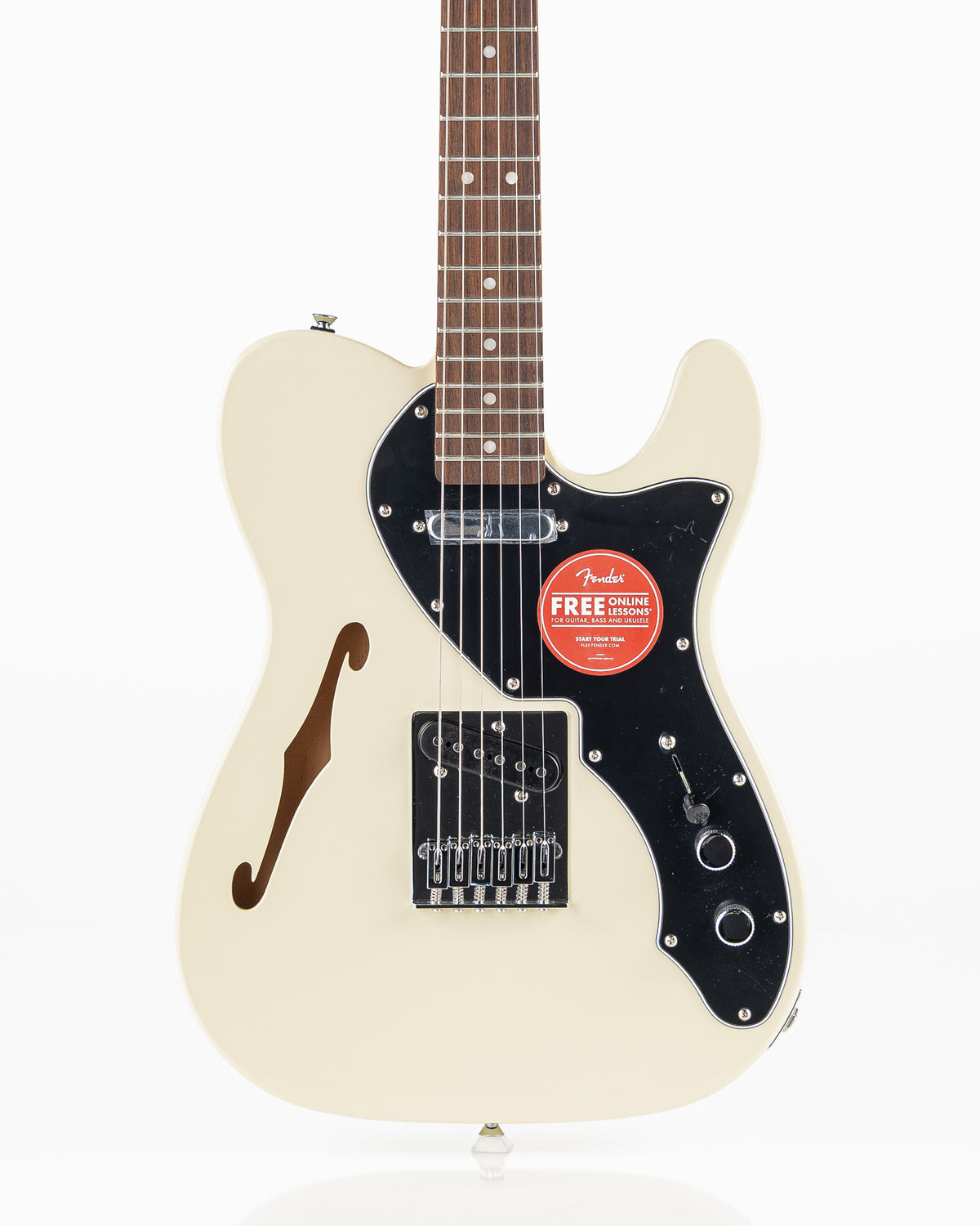 Squier Affinity Series Telecaster Thinline Electric Guitar - Olympic White