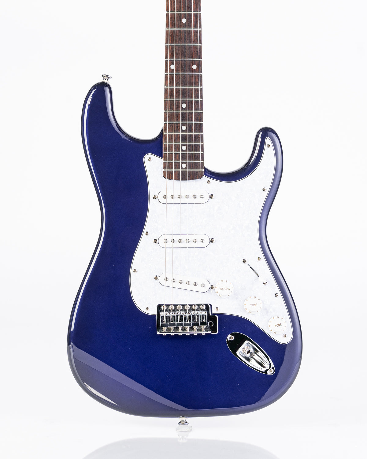 USED Squier Affinity Strat Electric Guitar- Metallic Blue w/bag