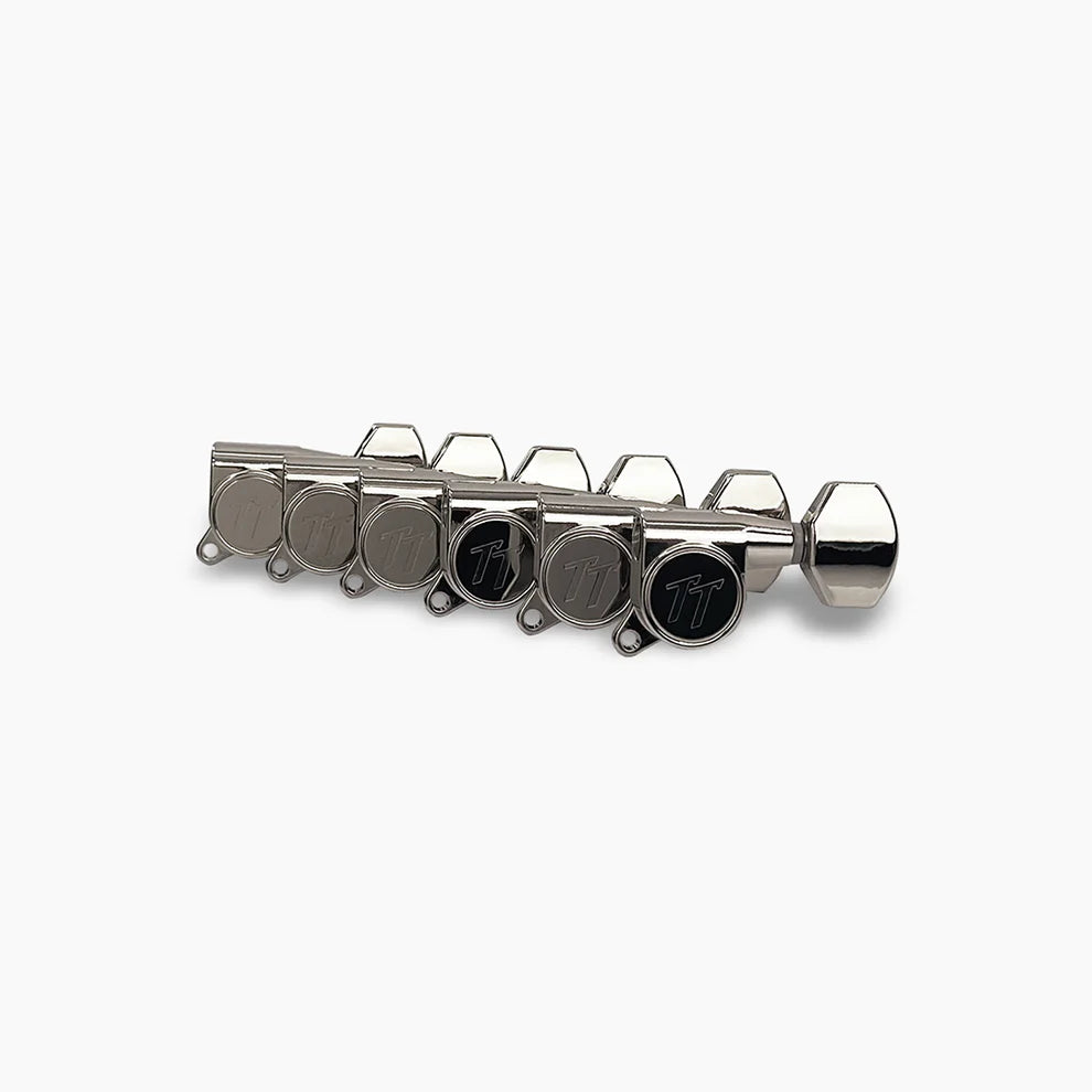 True Tune Mid-Size Tuners - 6-In-Line - Nickel