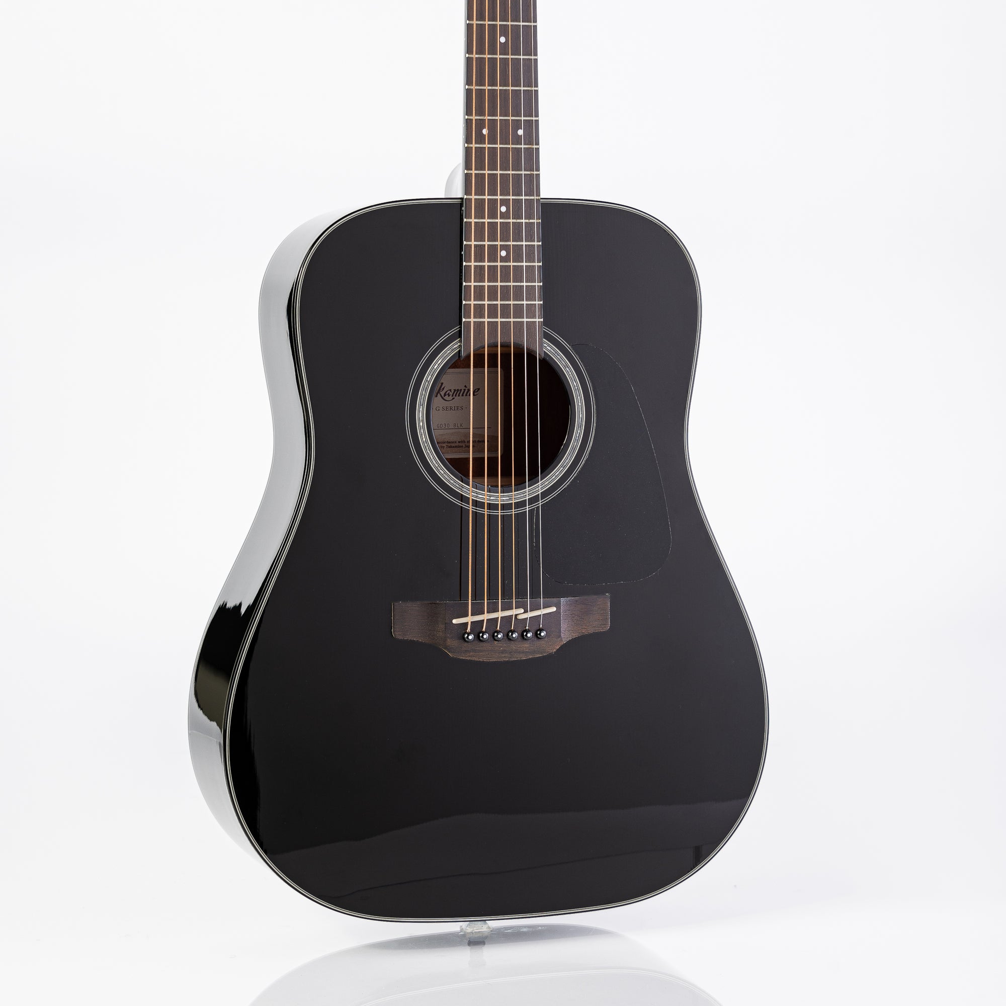 Takamine GD30 Dreadnought with Ovangkol Fingerboard Acoustic Guitar - Black Gloss