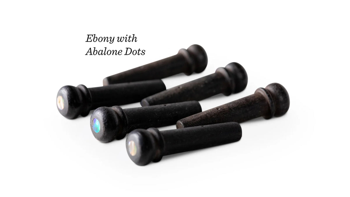 Taylor Bridge Pins - Classic Ebony w/ Abalone Dots