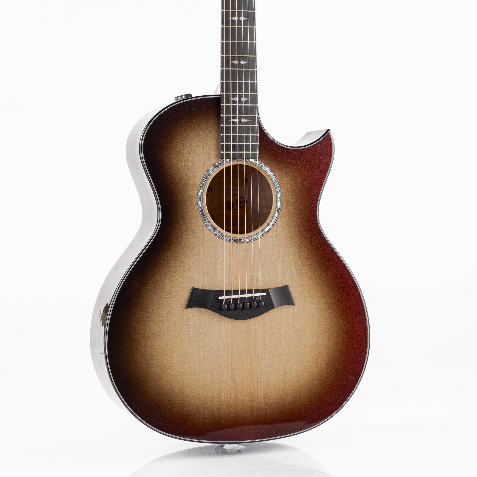 Taylor 2025 Catch Custom #26 Limited Edition C14ce Grand Auditorium Acoustic Electric Guitar - Cranberry Silver Supernova