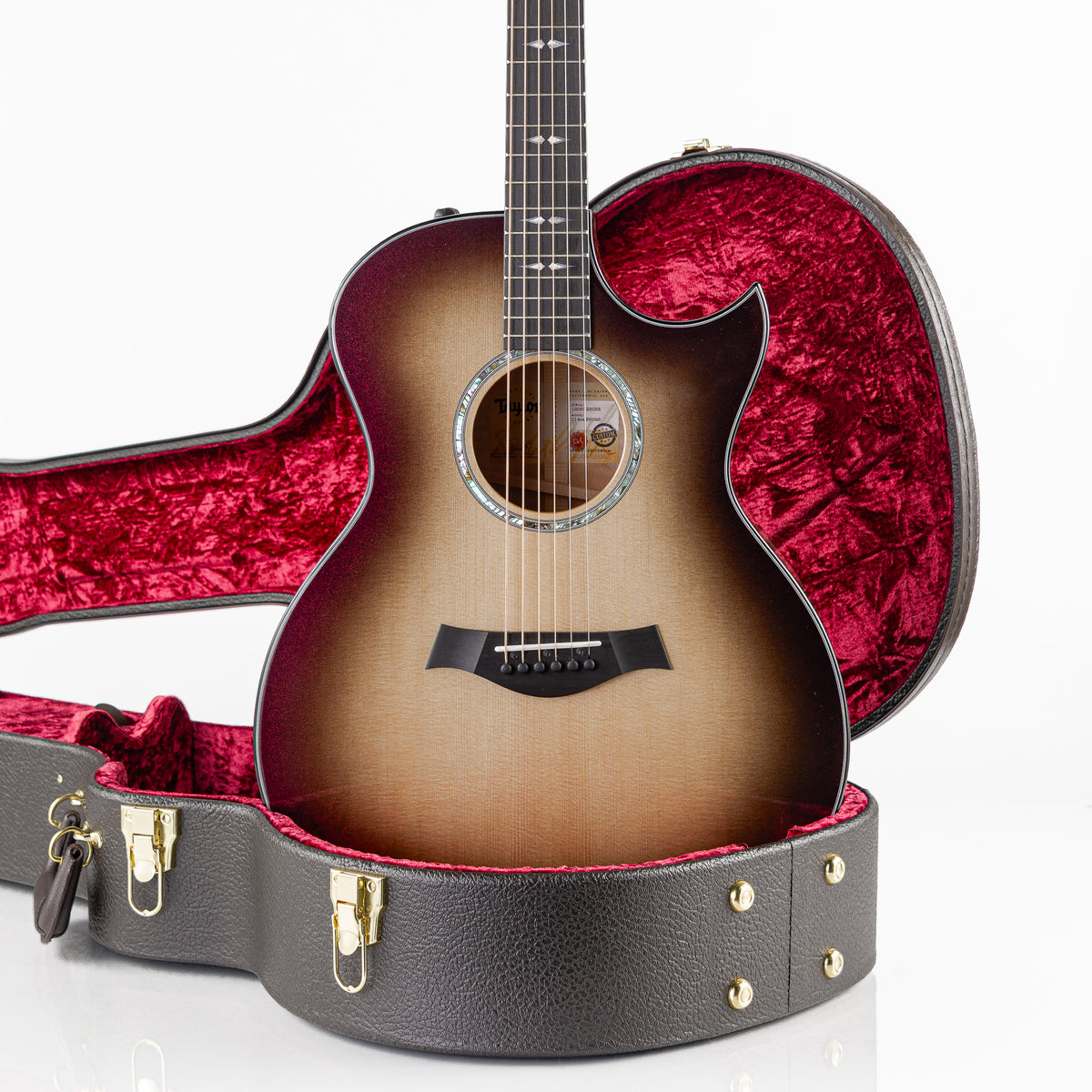 Taylor 2025 Catch Custom #26 Limited Edition C14ce Grand Auditorium Acoustic Electric Guitar - Cranberry Silver Supernova