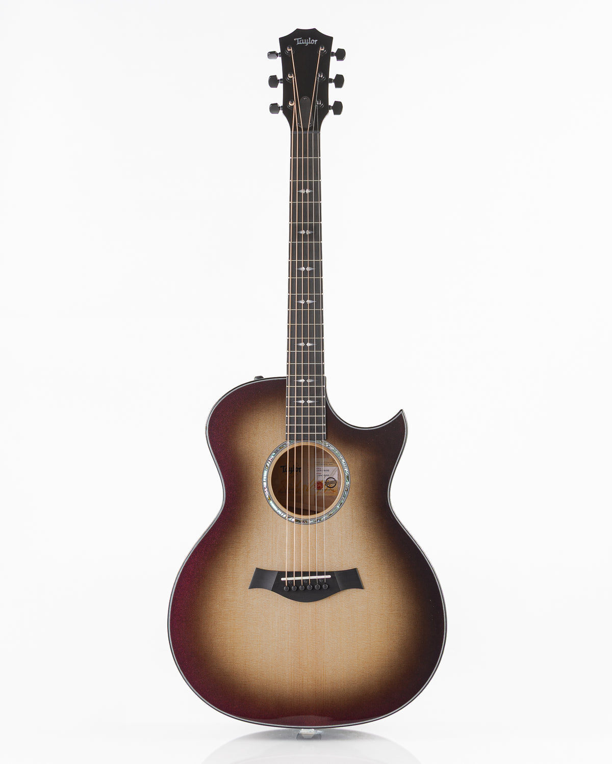 Taylor 2025 Catch Custom #26 Limited Edition C14ce Grand Auditorium Acoustic Electric Guitar - Cranberry Silver Supernova