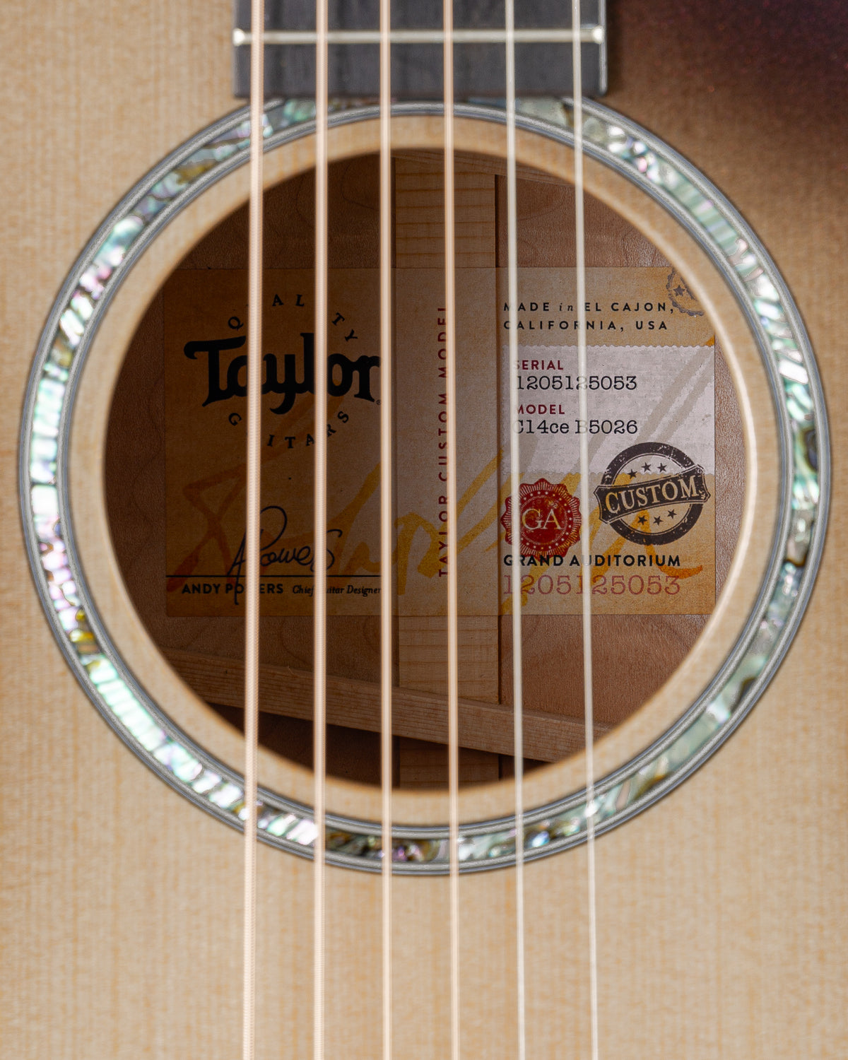 Taylor 2025 Catch Custom #26 Limited Edition C14ce Grand Auditorium Acoustic Electric Guitar - Cranberry Silver Supernova