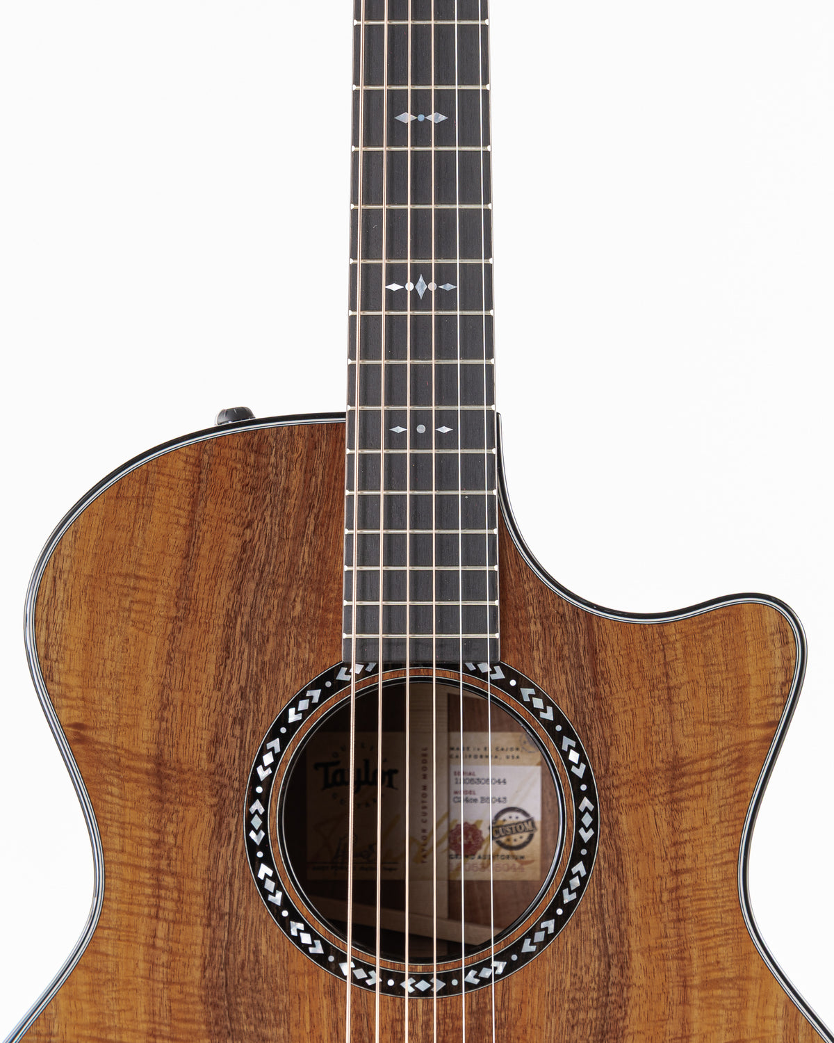 Taylor 2025 Catch Custom #43 Limited Edition C24ce Grand Auditorium Acoustic Electric Guitar - Figured AA Grade Hawaiian Koa