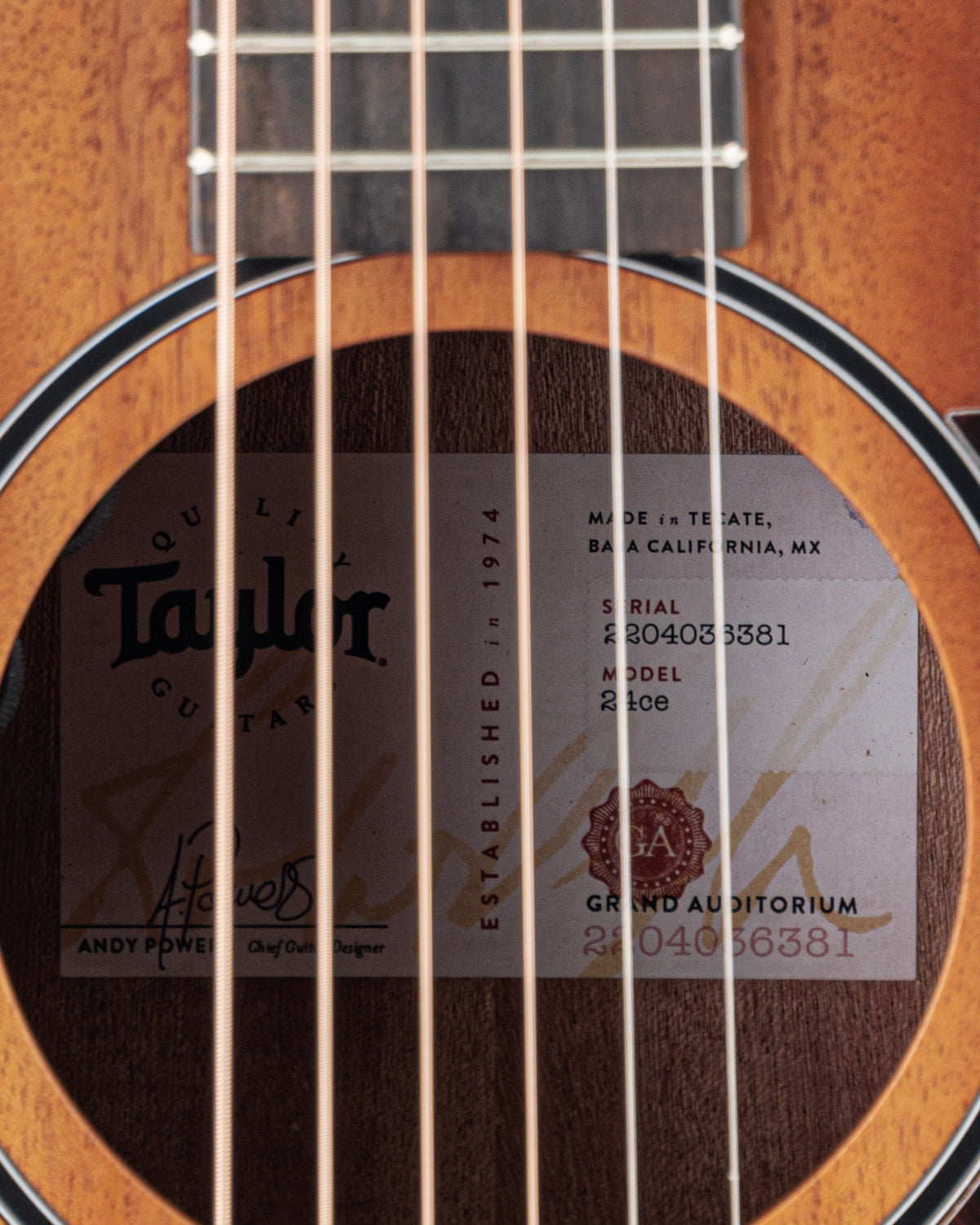 Taylor 24ce Mahogany Acoustic Electric Guitar - Natural