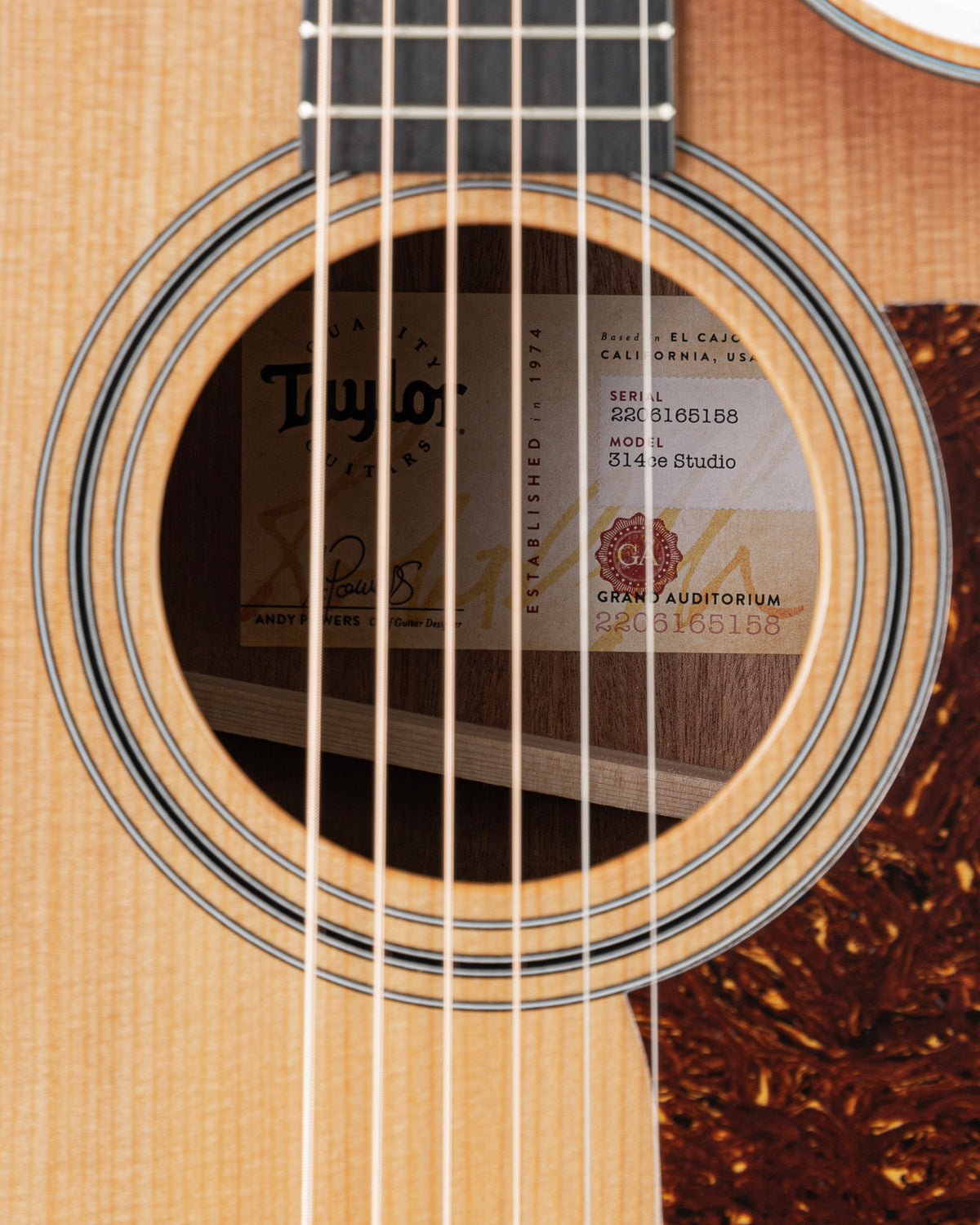 Taylor 314ce Studio SEB Acoustic Electric Guitar - Tobacco Stain with Shaded Edgeburst