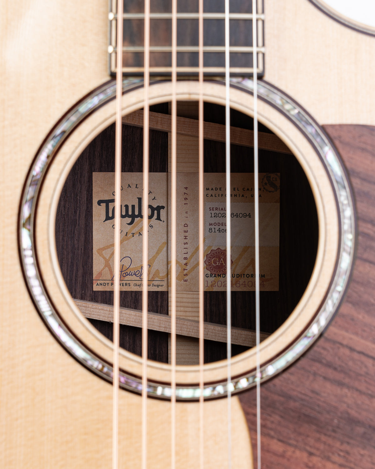 2024 Taylor 814ce Grand Auditorium Acoustic Electric Guitar - Natural