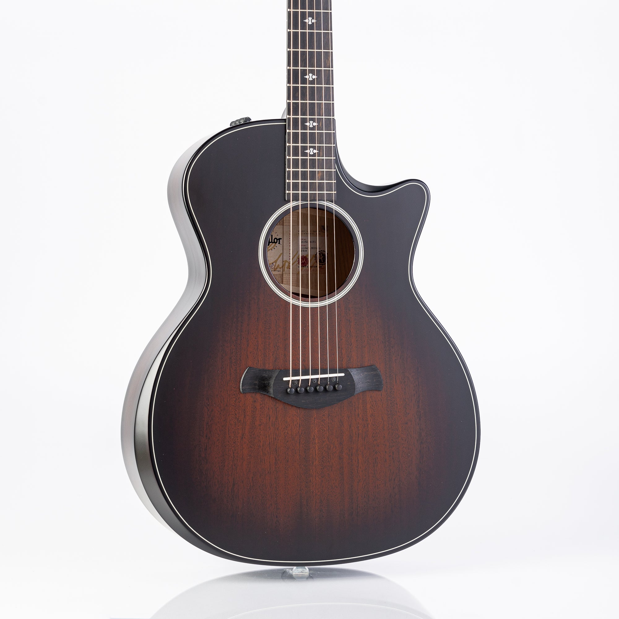 Taylor Builder's Edition 324CE Acoustic Electric Guitar- Shaded Edgeburst W/Case